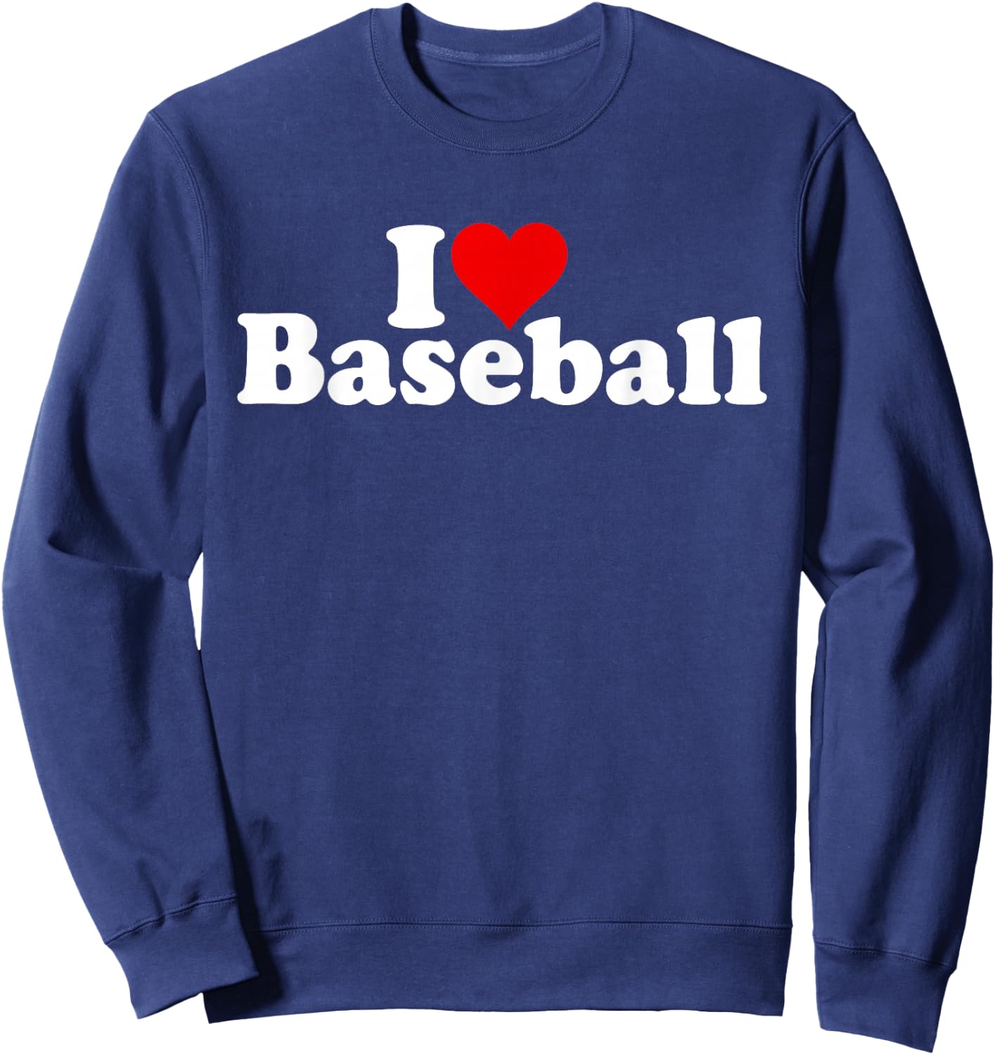 I Love Heart Baseball Sweatshirt - Sweatshirt | Navy
