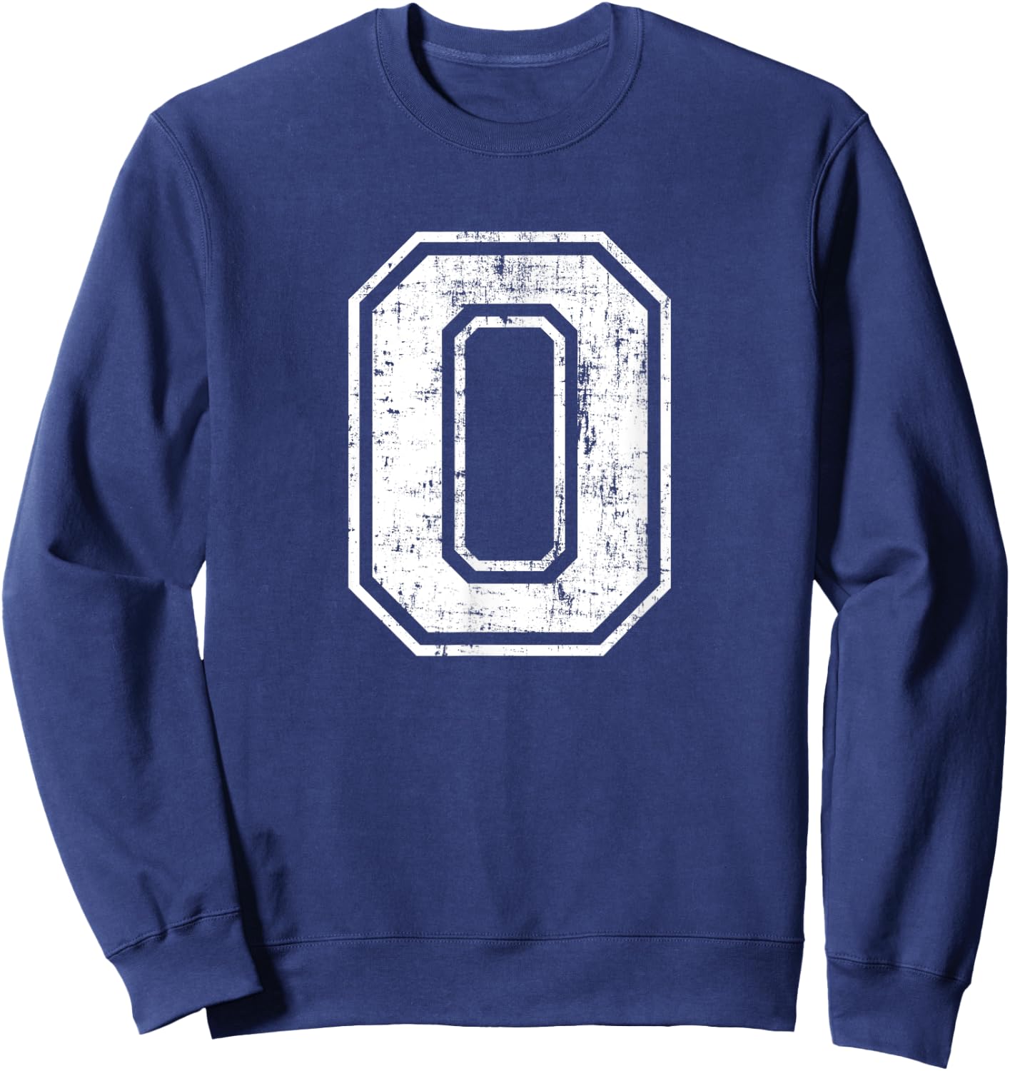 Letter O Uppercase Alphabet Initial School College Varsity Sweatshirt - Sweatshirt | Navy