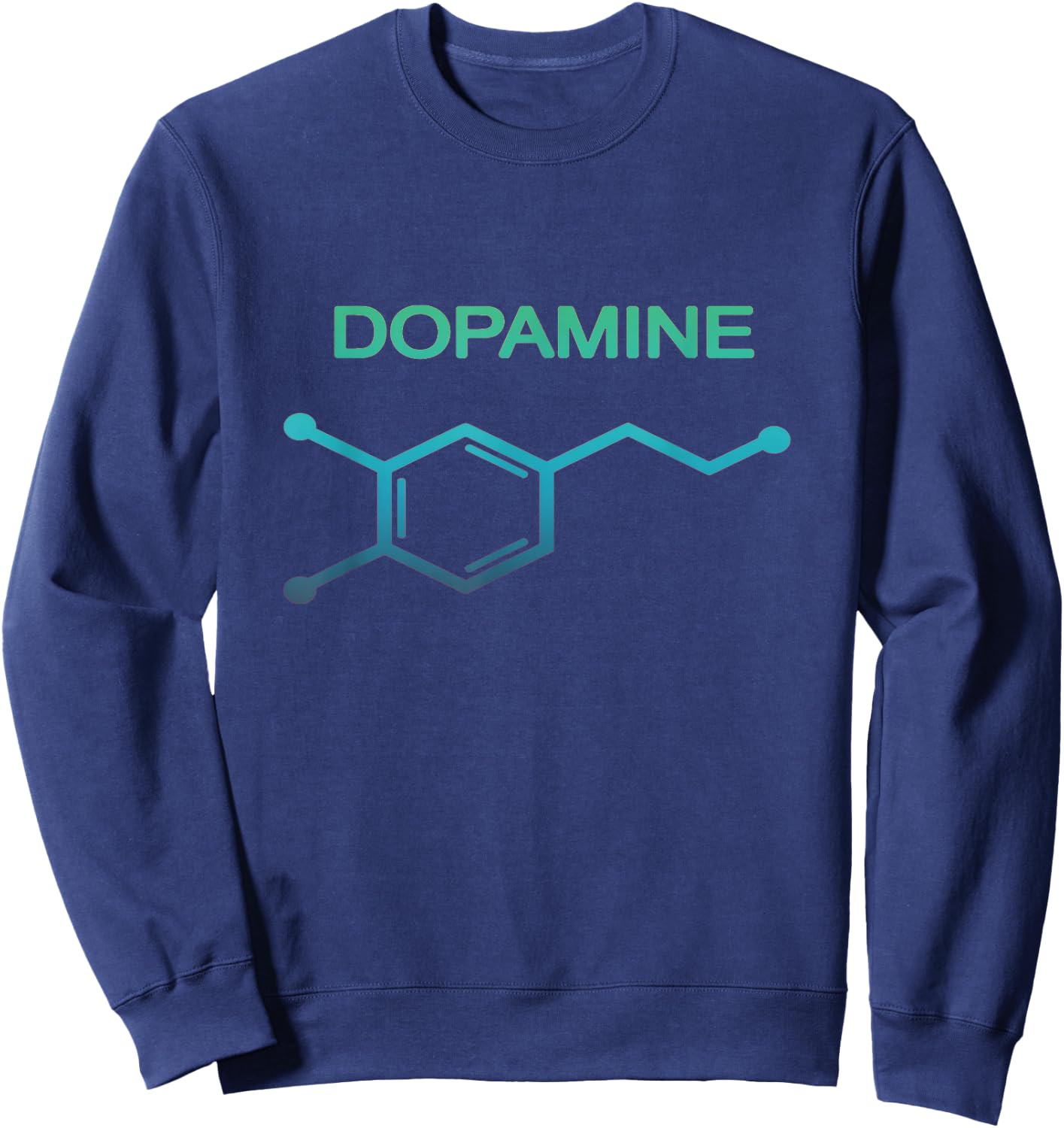 Dopamine Molecule Neuroscience Chemistry Sweatshirt - Sweatshirt | Navy
