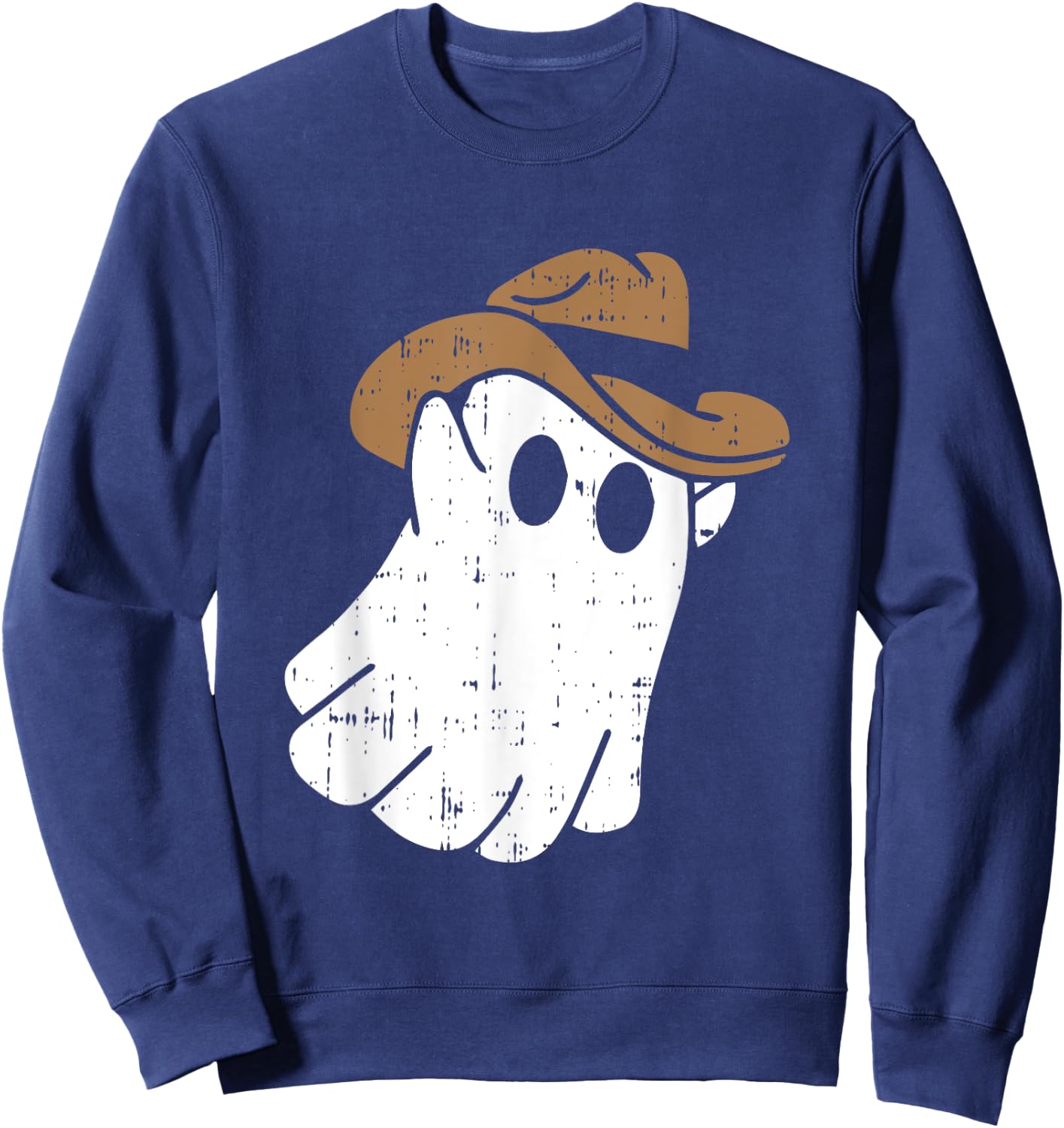 Cowboy Ghost Halloween Costume Funny Spooky Boo Spirit Sweatshirt - Sweatshirt | Navy