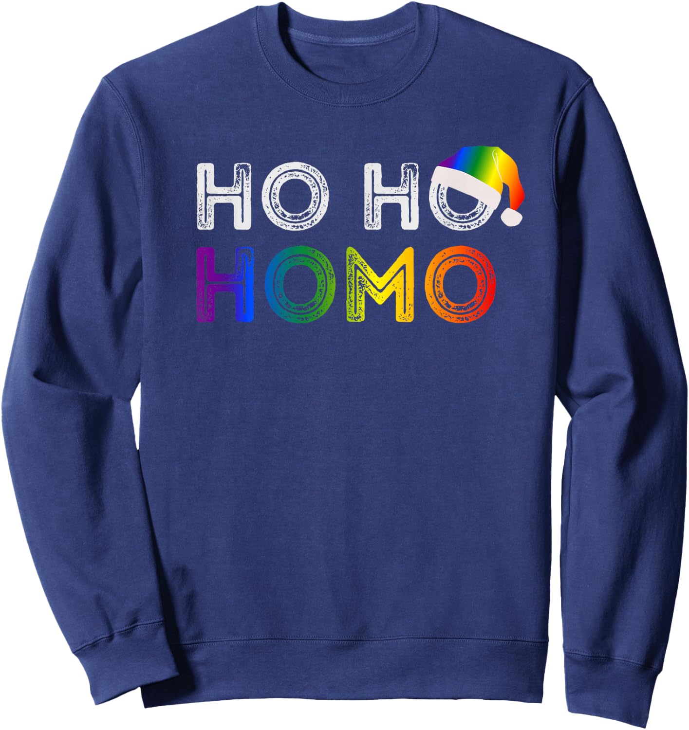 Ho Ho Homo homosexual gay pride Sweatshirt - Sweatshirt | Navy