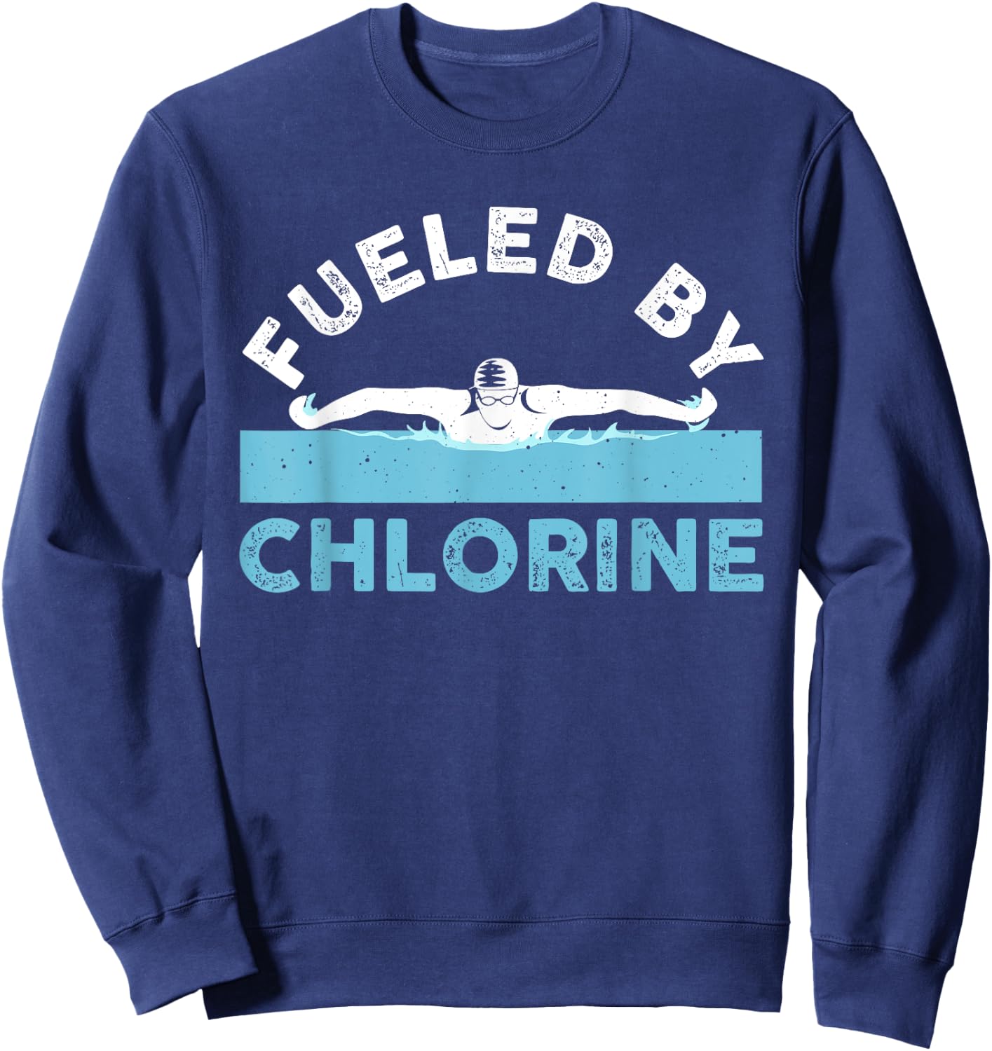 Funny Swimming Designs Women Water Sports Lovers Sweatshirt - Sweatshirt | Navy