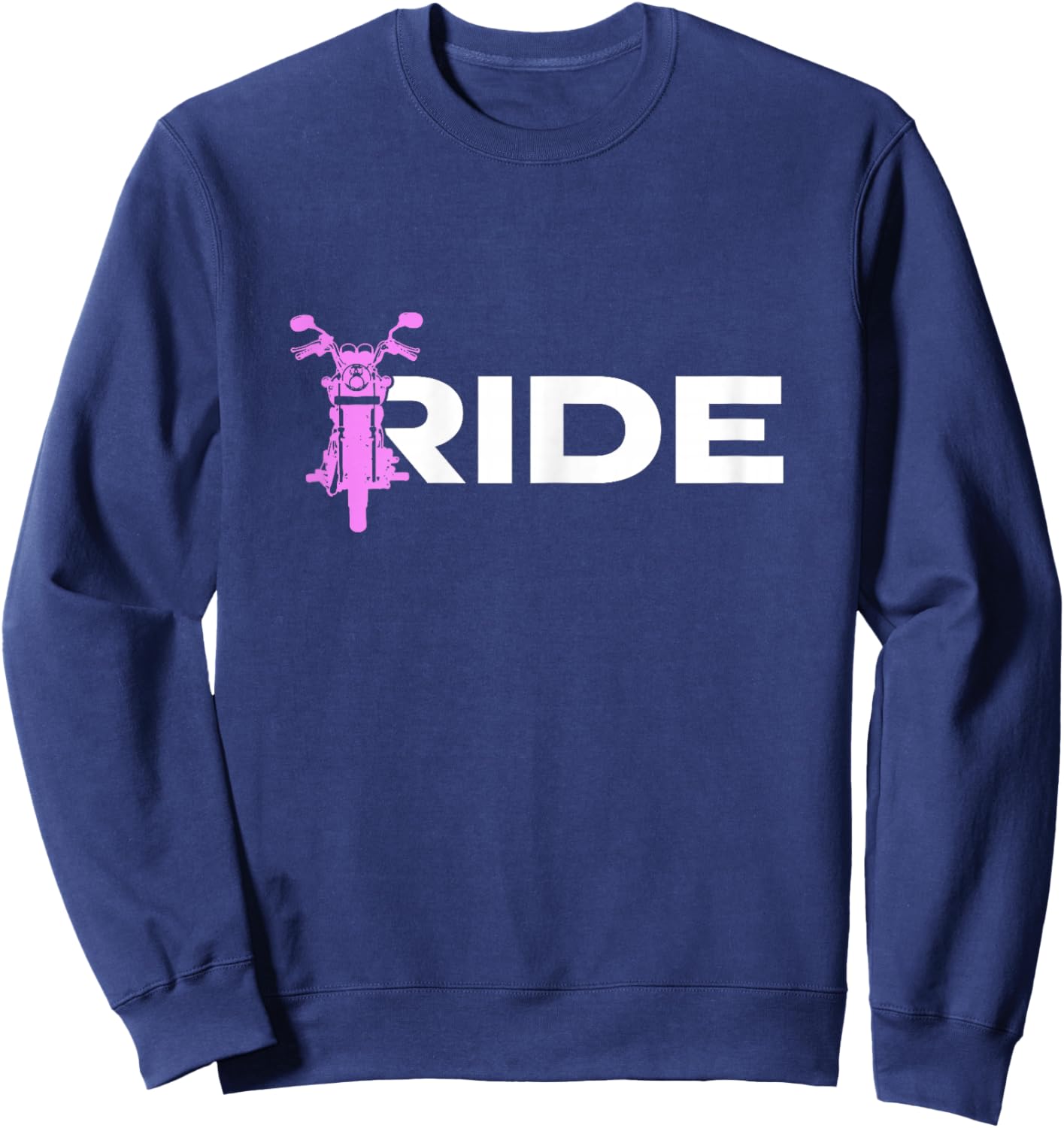 Motorbike Riding Motorcycle Biker Girls Sweatshirt - Sweatshirt | Navy