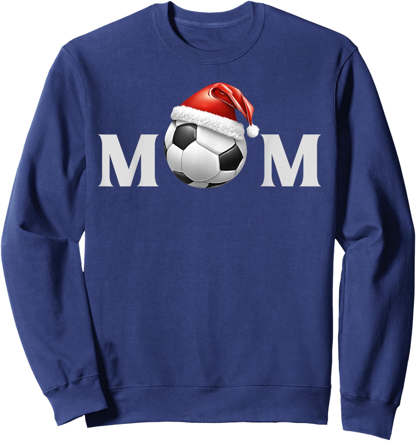 Soccer Ball Christmas Mom Fan Parent Coach Player Graphic Sweatshirt - Sweatshirt | Navy