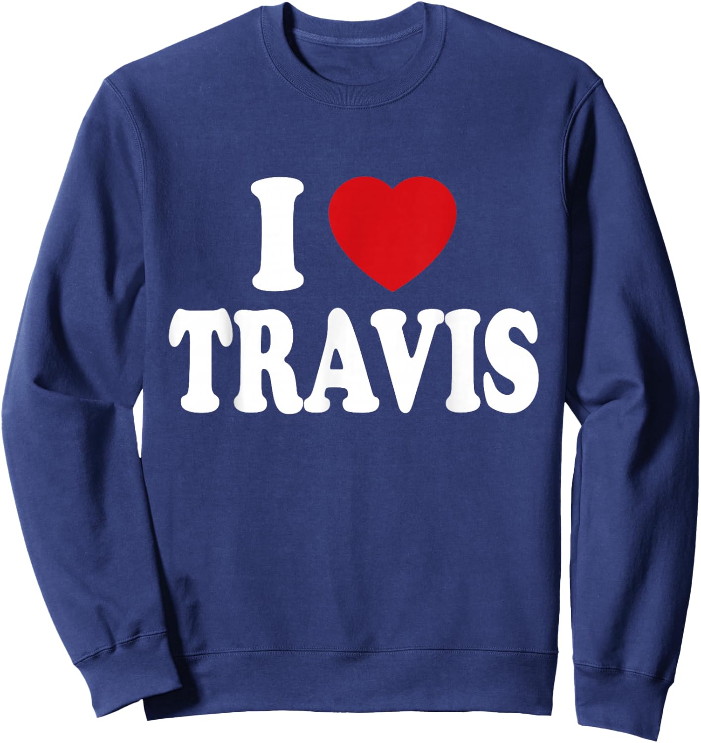 I Heart Love Travis Sweatshirt - Sweatshirt | Navy