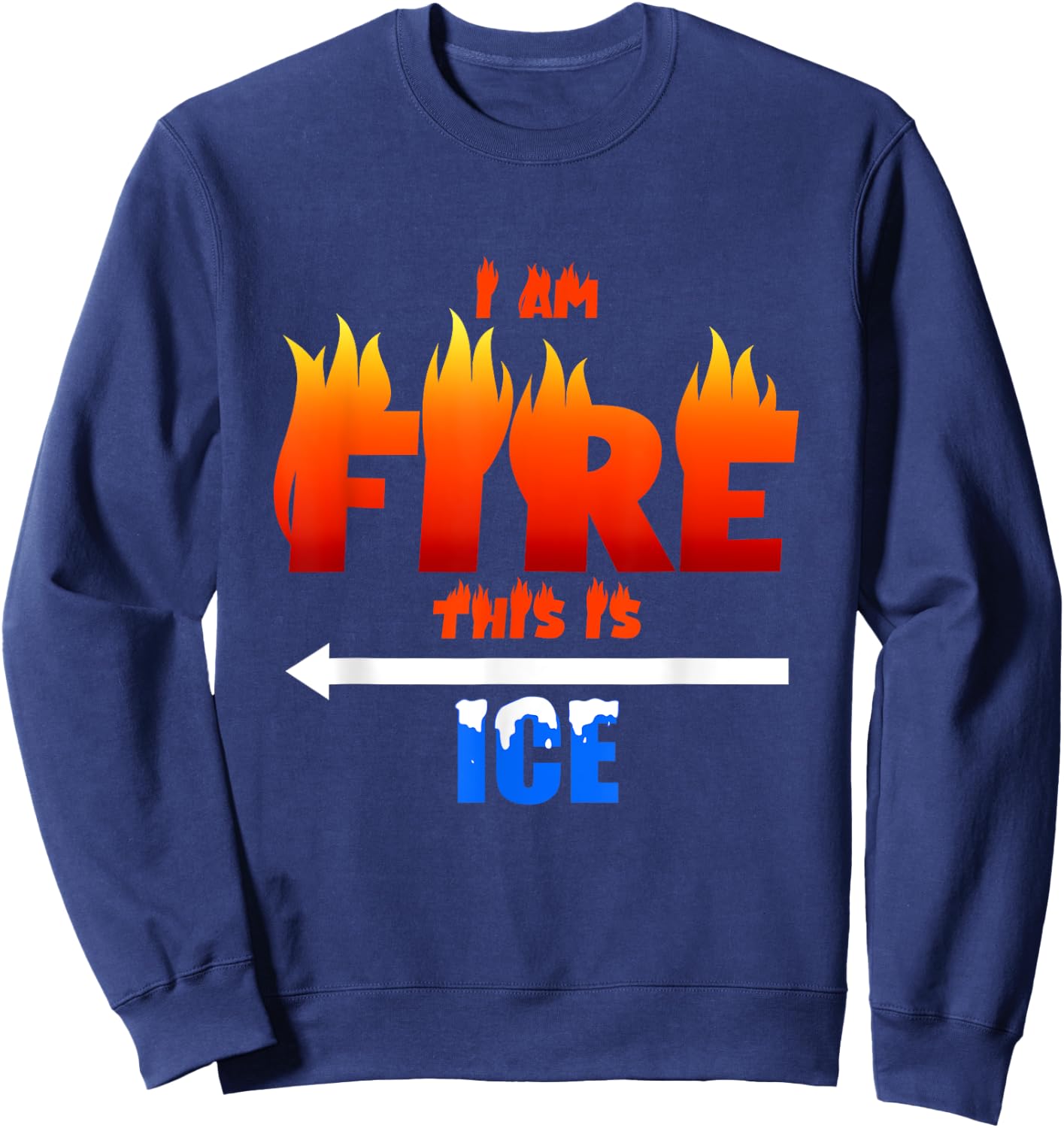 Funny Ice and Fire Costume Halloween Family Matching Women Sweatshirt - Sweatshirt | Navy