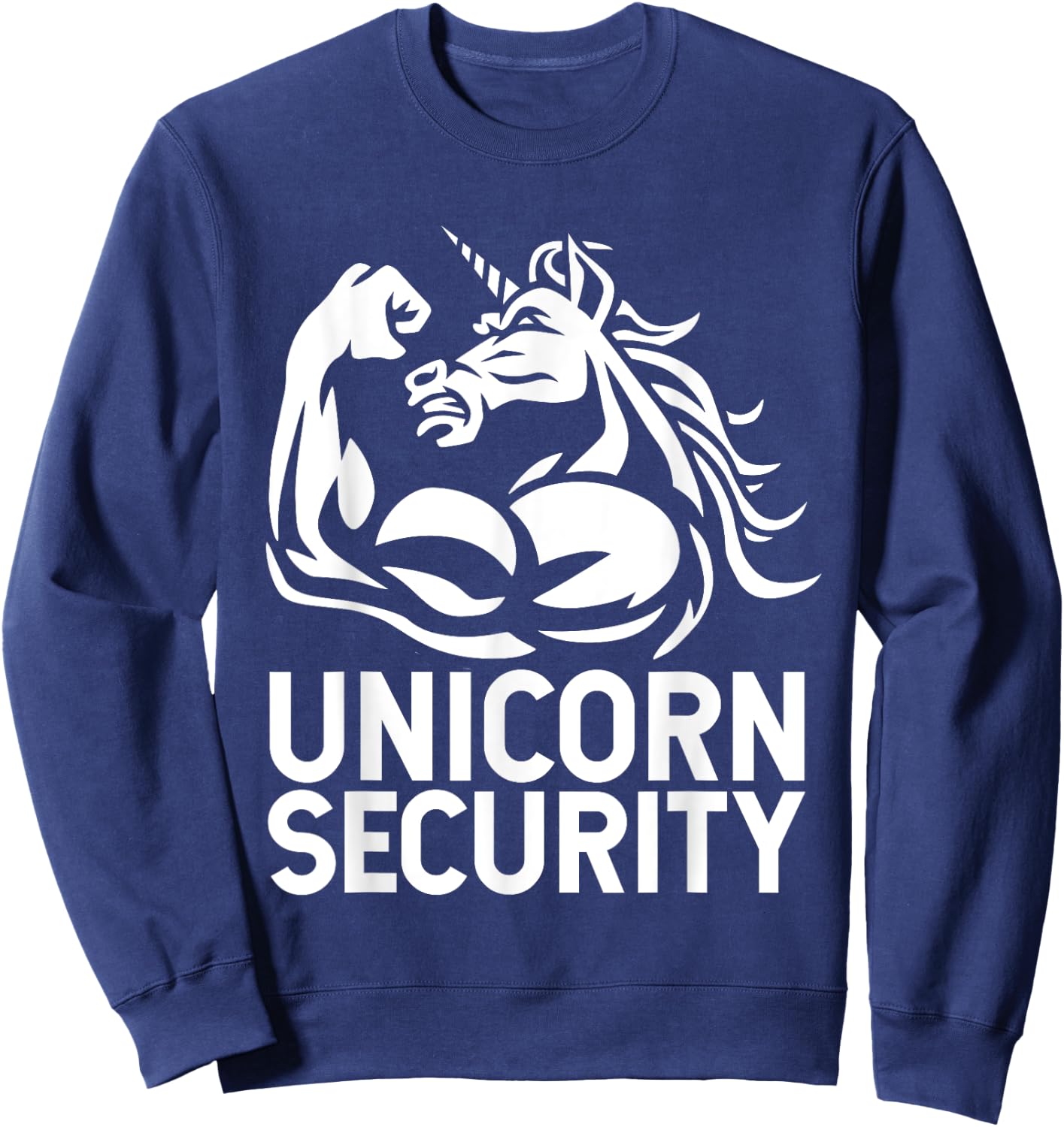 Unicorn Security Halloween Dad Mom Daughter Adult Costume Sweatshirt - Sweatshirt | Navy