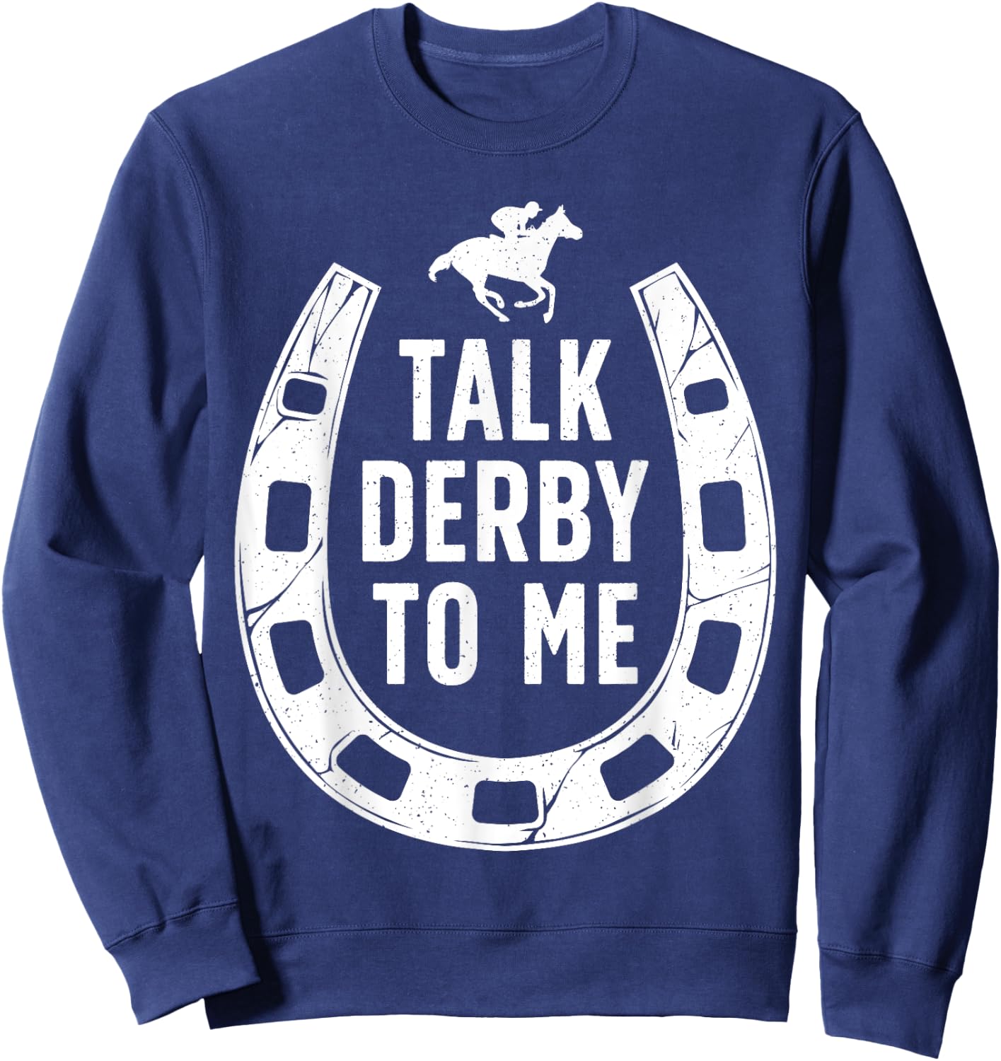 Funny Horse Racing Design Women Derby Horse Racing Sweatshirt - Sweatshirt | Navy