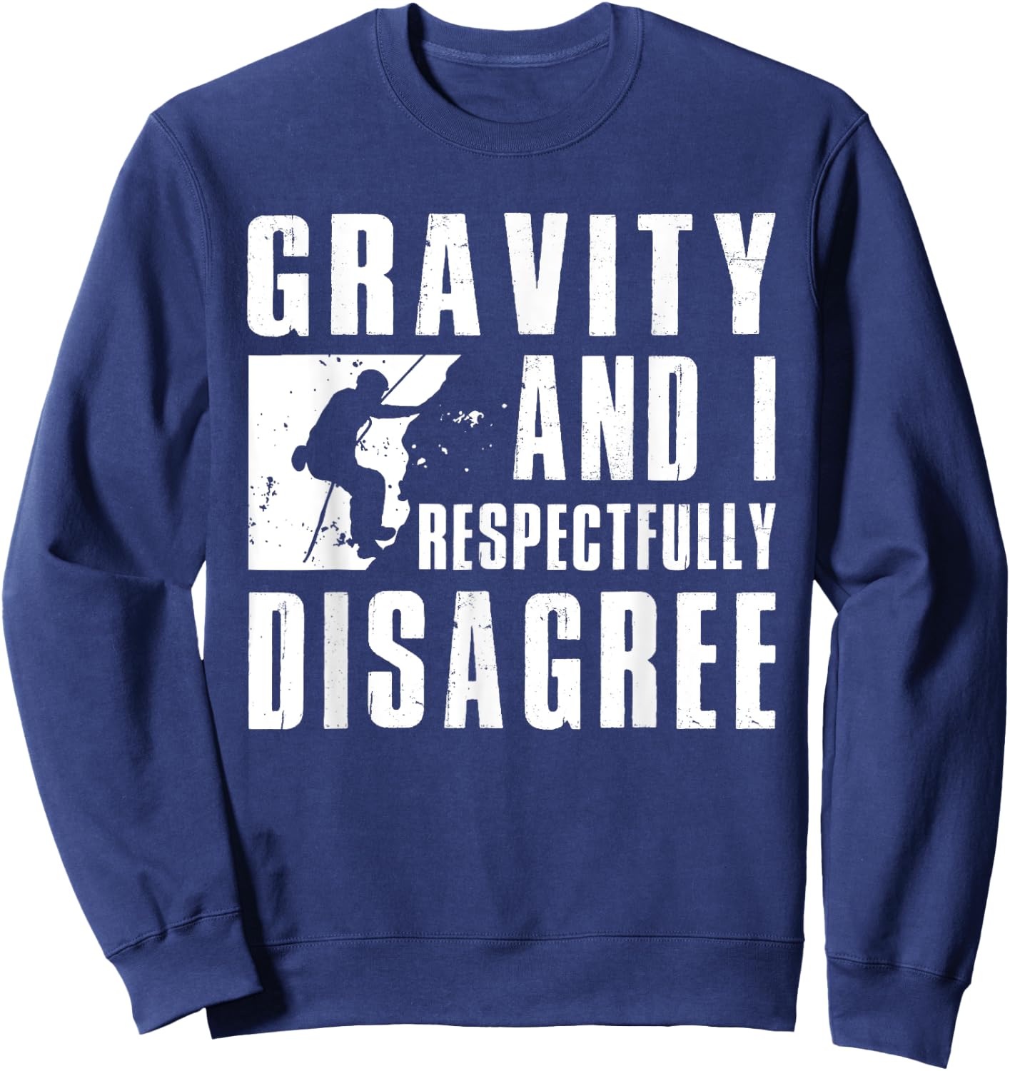 Funny Rock Climbing Art Women Bouldering Climber Sweatshirt - Sweatshirt | Navy