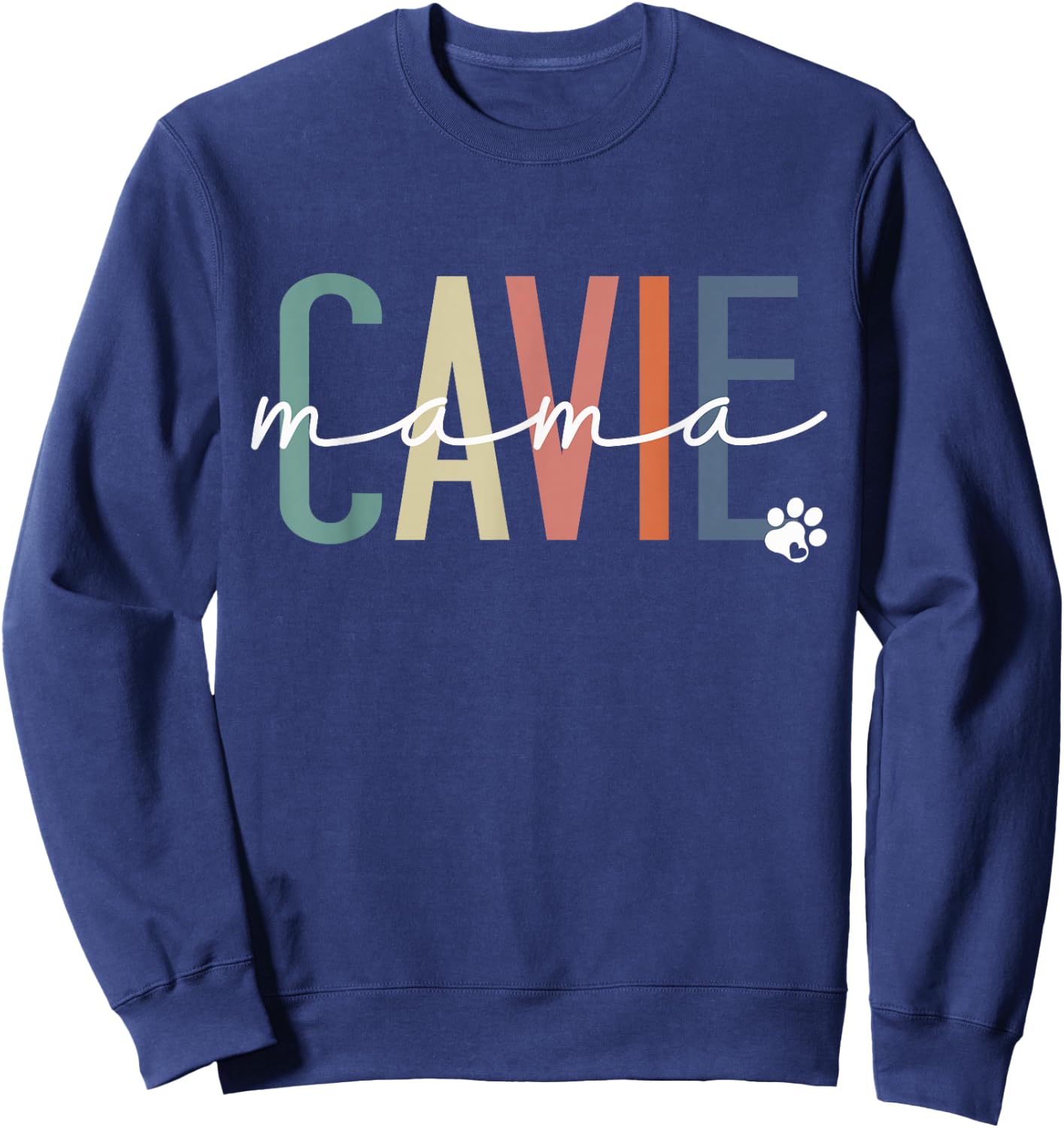 Cavie Mama Cavalier King Charles Spaniel Dog Mom Mothers Day Sweatshirt - Sweatshirt | Navy