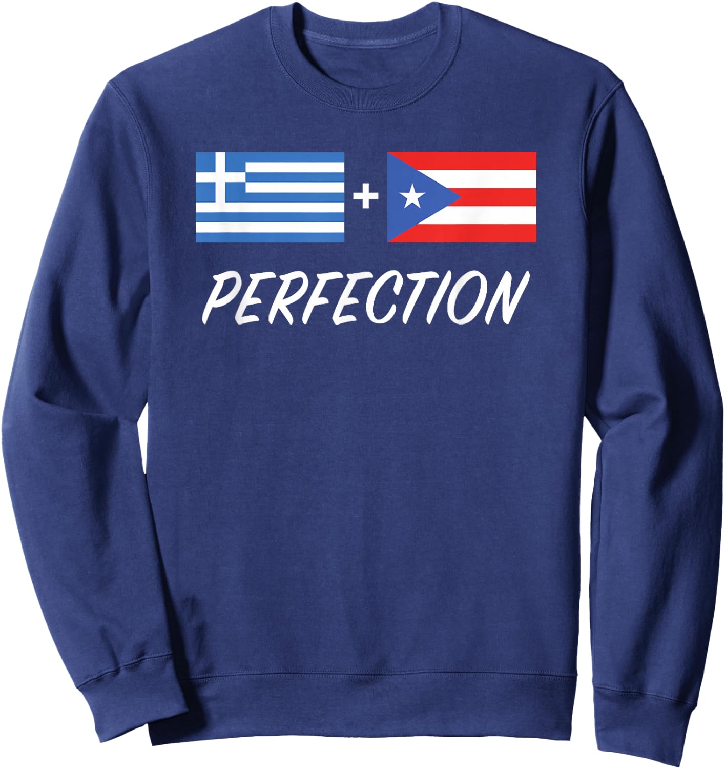 Greek Puerto Rican Flag Greece Puerto Rico Heritage Sweatshirt - Sweatshirt | Navy