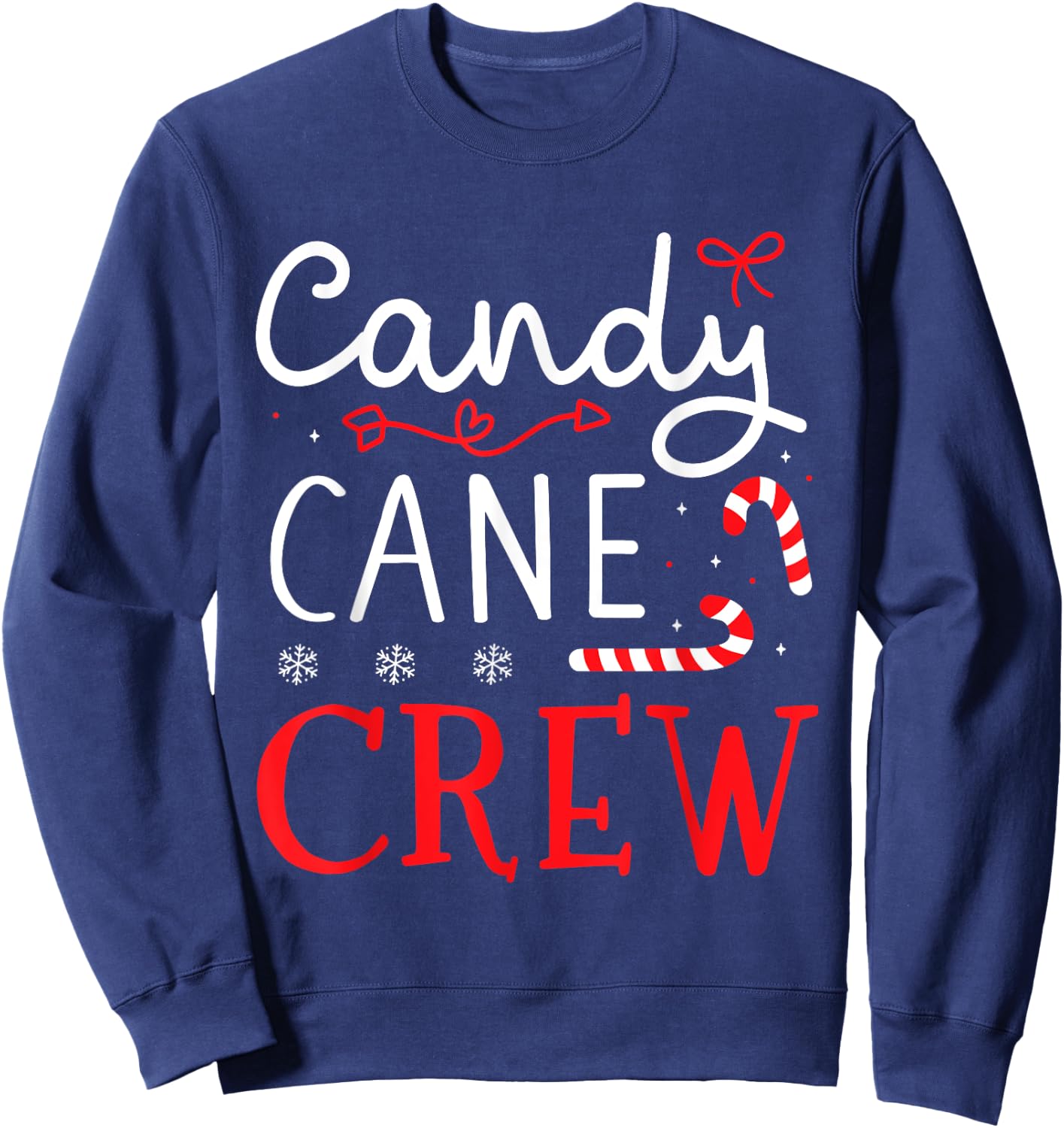 Christmas candy cane crew for family and cousin xmas Sweatshirt - Sweatshirt | Navy