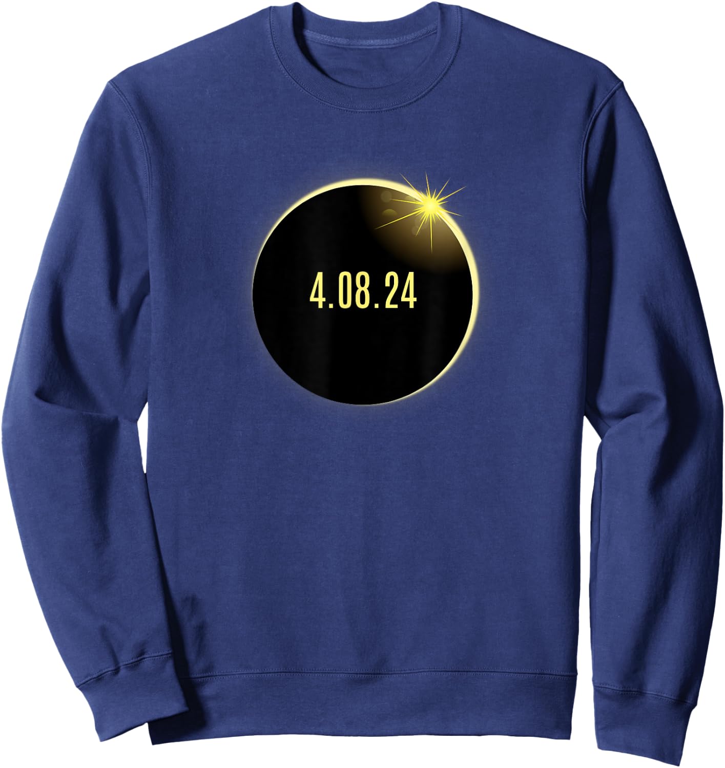 2024 Total Solar Eclipse America Spring 4.08.24 Sweatshirt - Sweatshirt | Navy