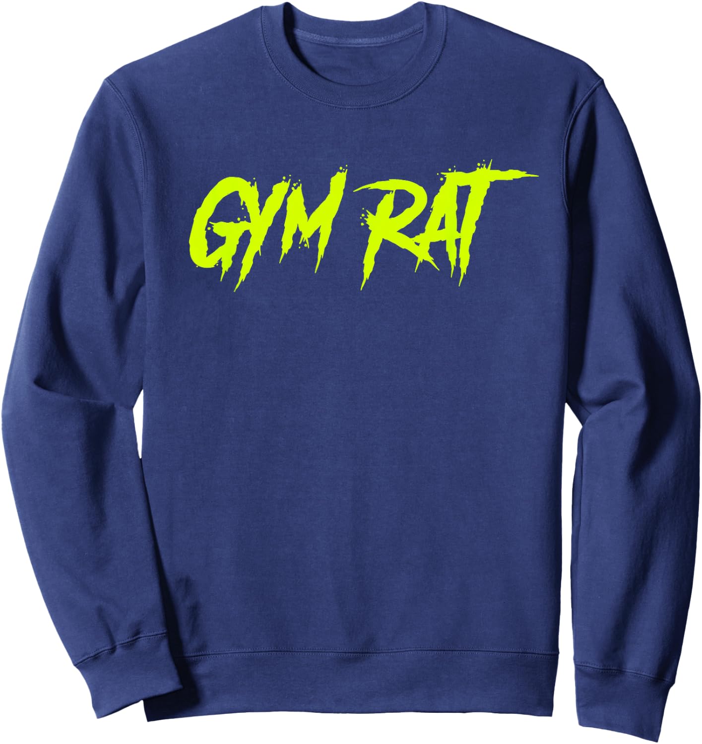 Gym Rat Gifts Men Essential Clothes Hustle Fitness Graffiti Sweatshirt - Sweatshirt | Navy