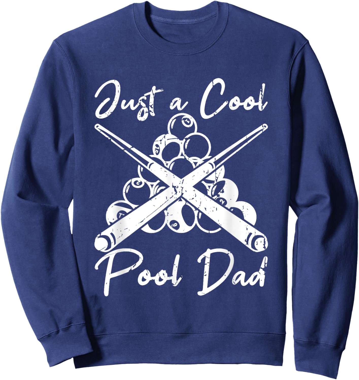 Pool Dad Billiards Papa Fathers Day Sweatshirt - Sweatshirt | Navy