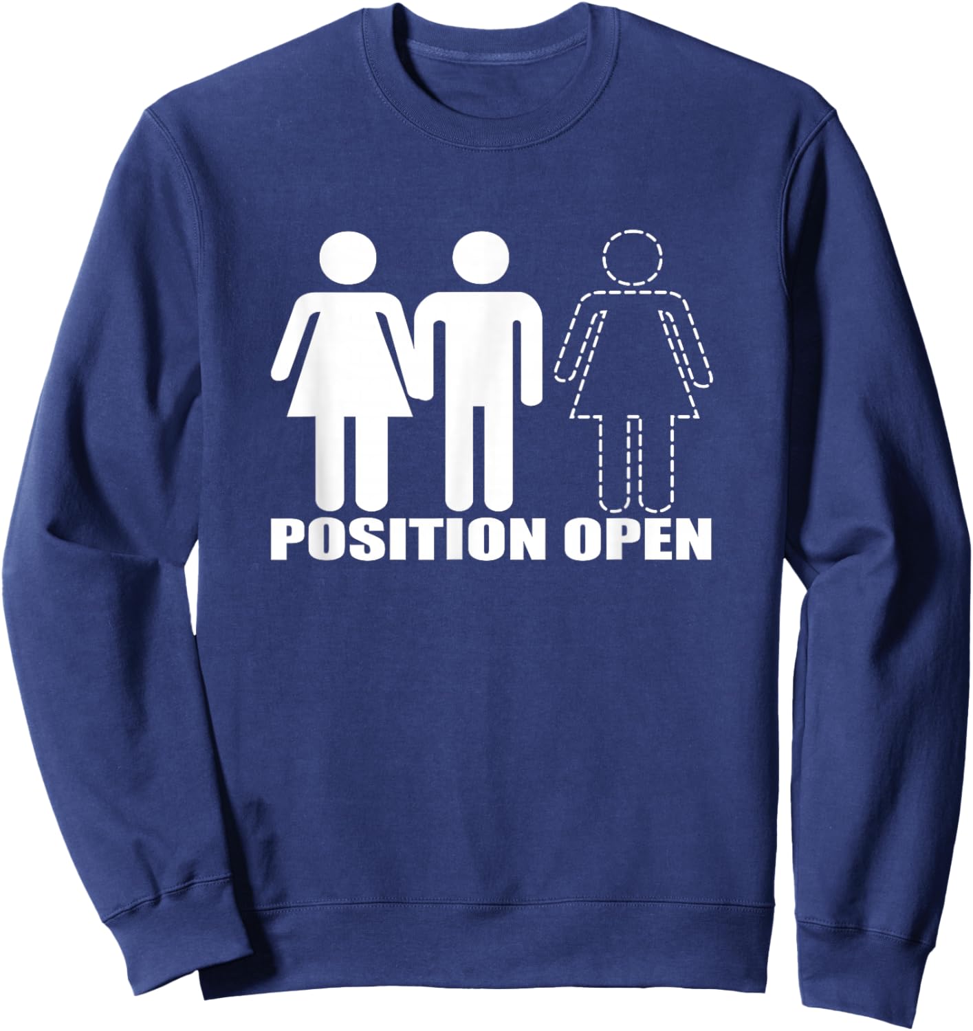 Position Open - Female Male Female - Swingers Sweatshirt - Sweatshirt | Navy