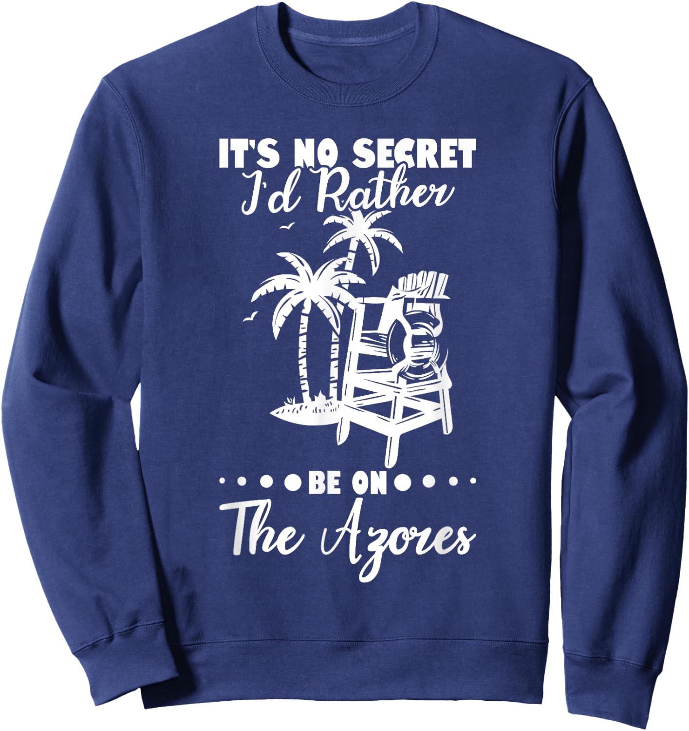 Azores Summer Vacation Family Trip Beach Vacay Azores Women Sweatshirt - Sweatshirt | Navy