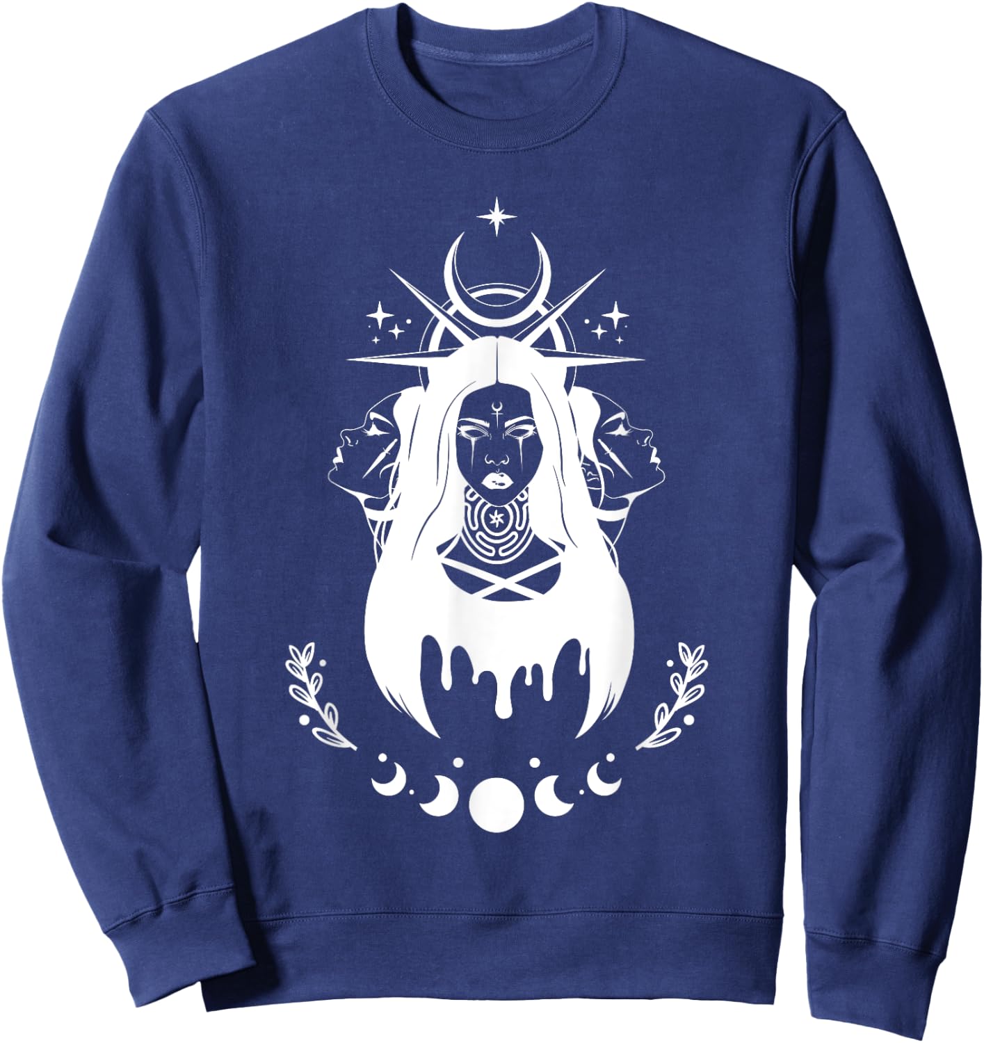 Witch Goddess Hekate Pagan Hecate Sweatshirt - Sweatshirt | Navy