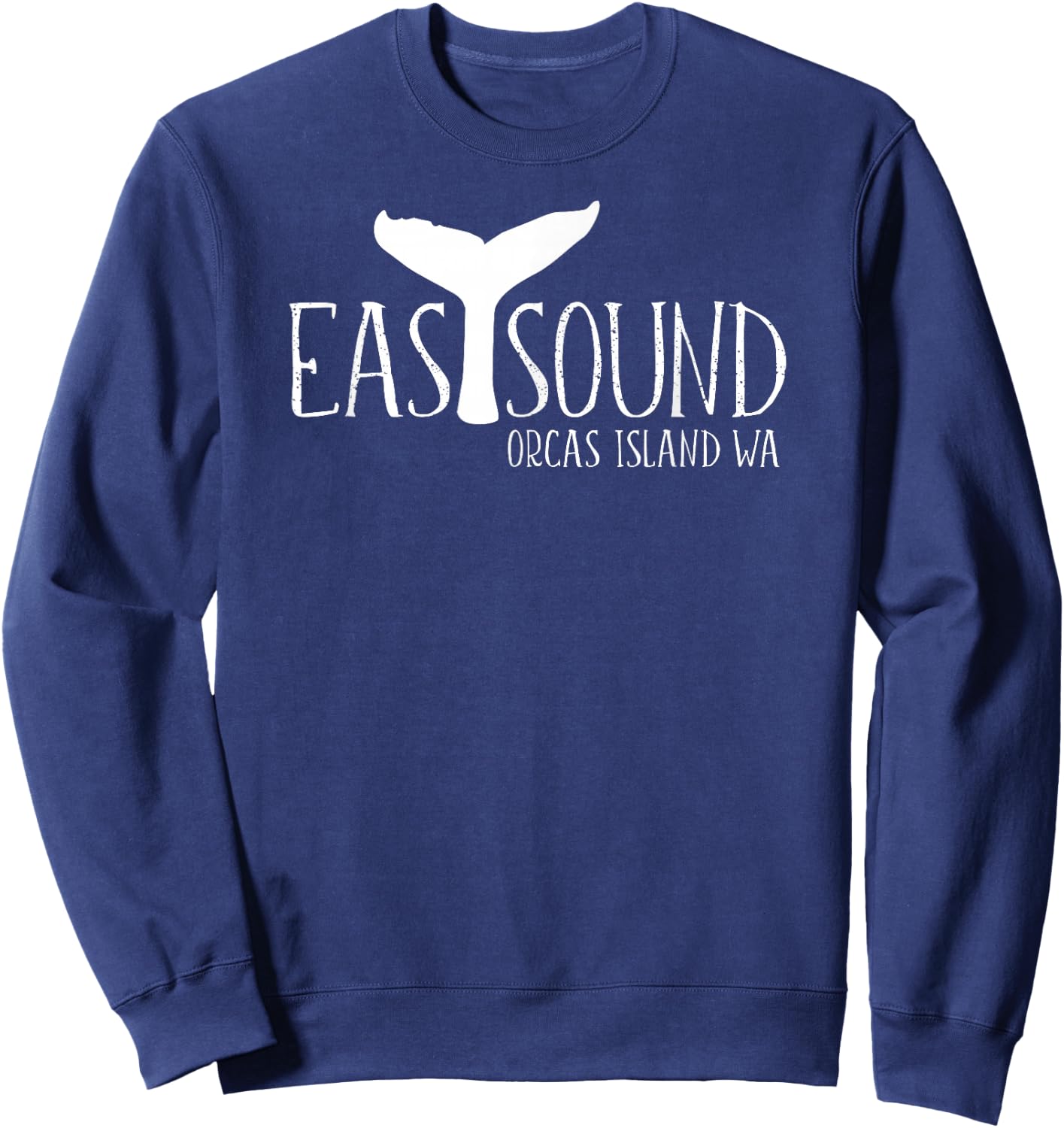Eastsound Orcas Island Whale Tail San Juans Whale Watching Sweatshirt - Sweatshirt | Navy