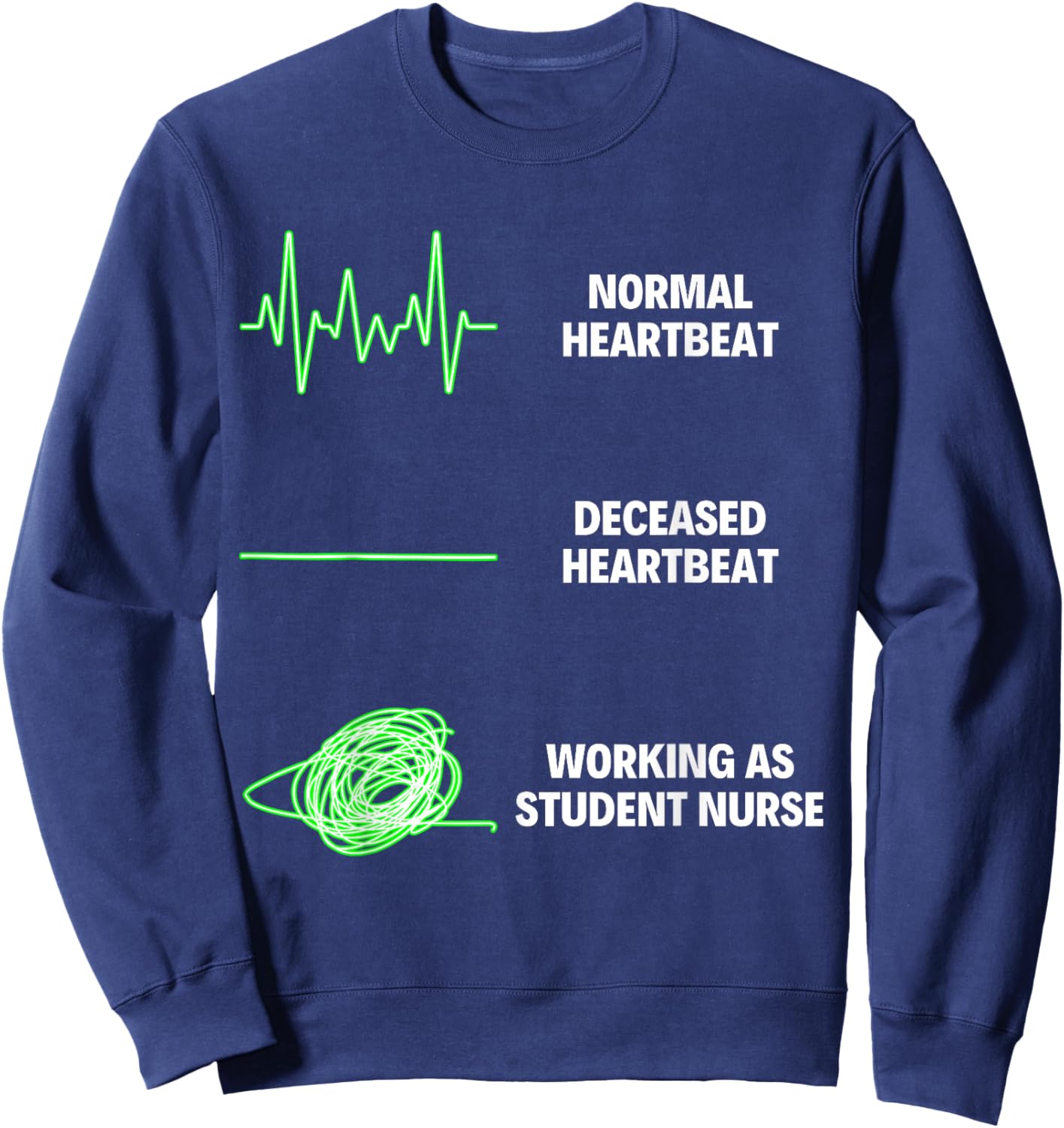 Student Nurse Funny Student Nurse Nursing Jobs Sweatshirt - Sweatshirt | Navy