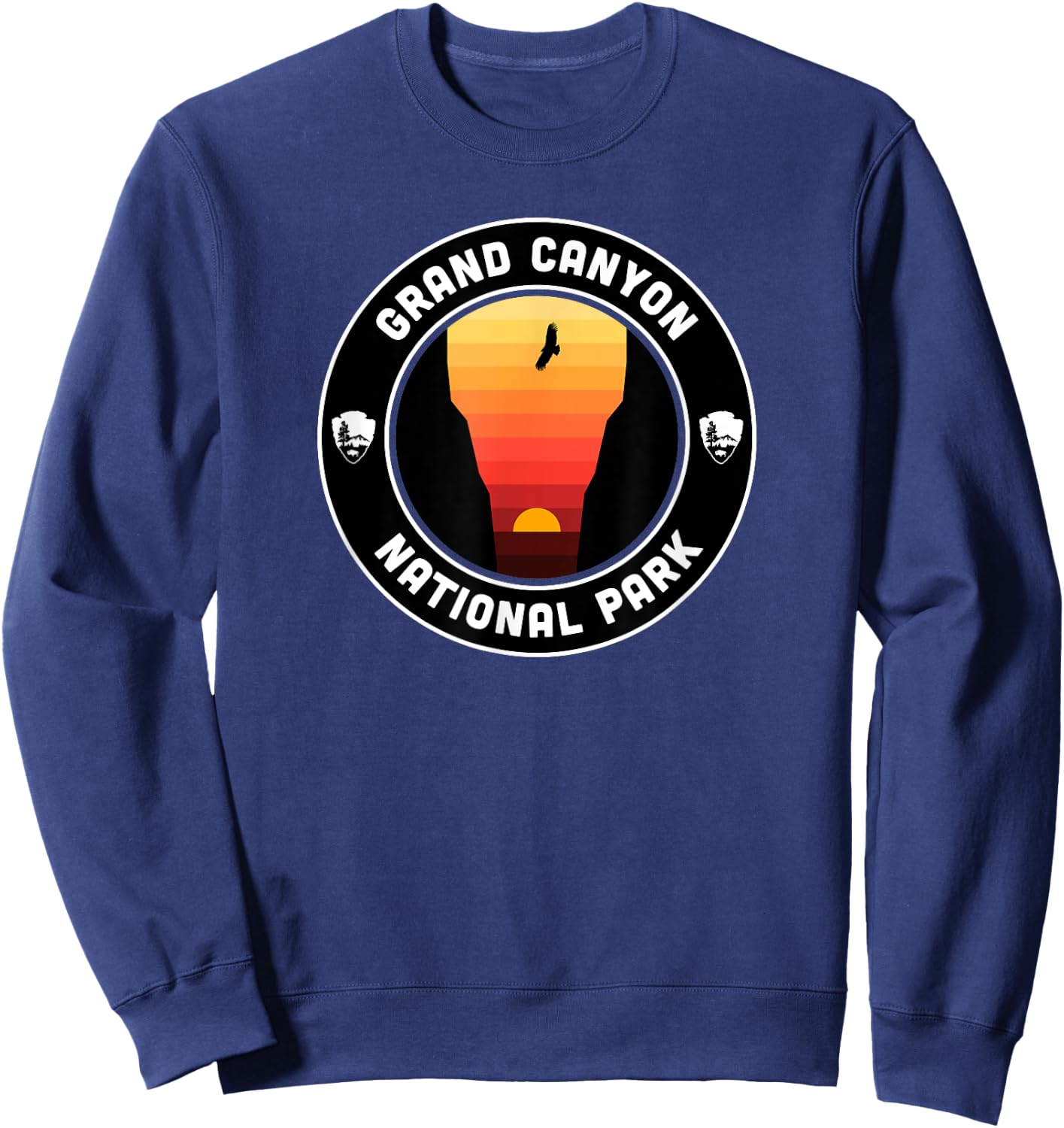 Grand Canyon National Park - Round Badge Sweatshirt - Sweatshirt | Navy