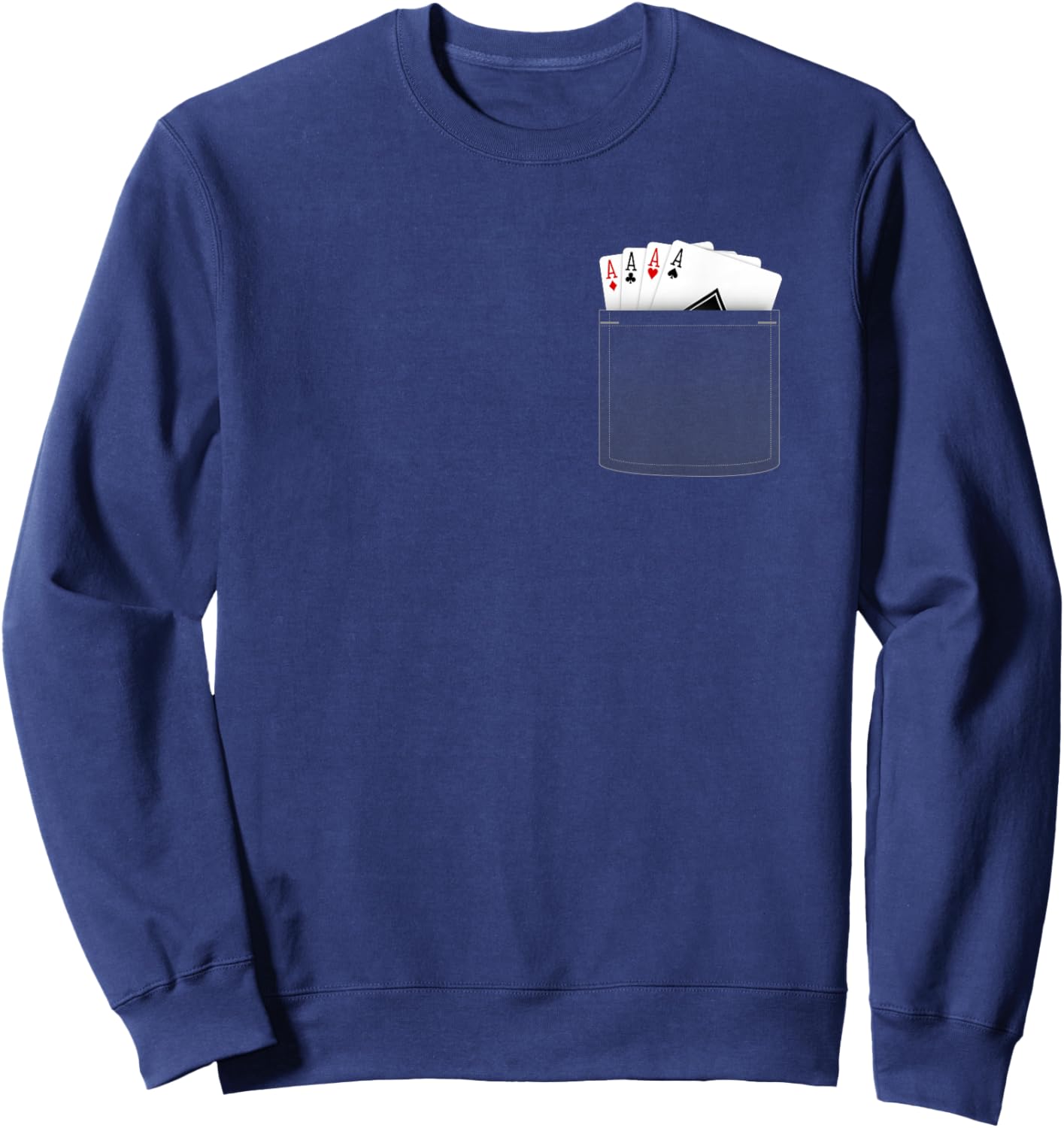 Pocket Aces - 4 Aces Poker Sweatshirt - Sweatshirt | Navy