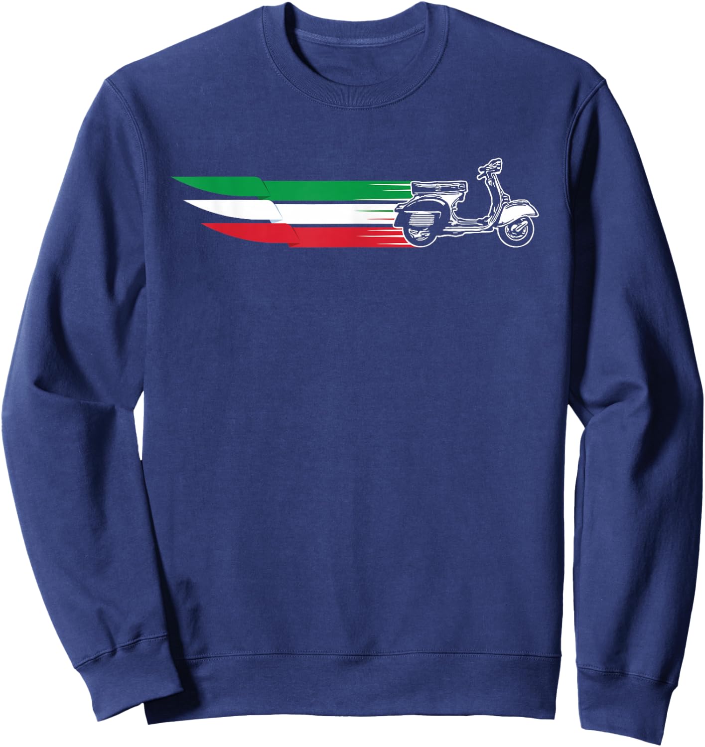 Tricolore - Italian Flag Italian Scooter Sweatshirt - Sweatshirt | Navy