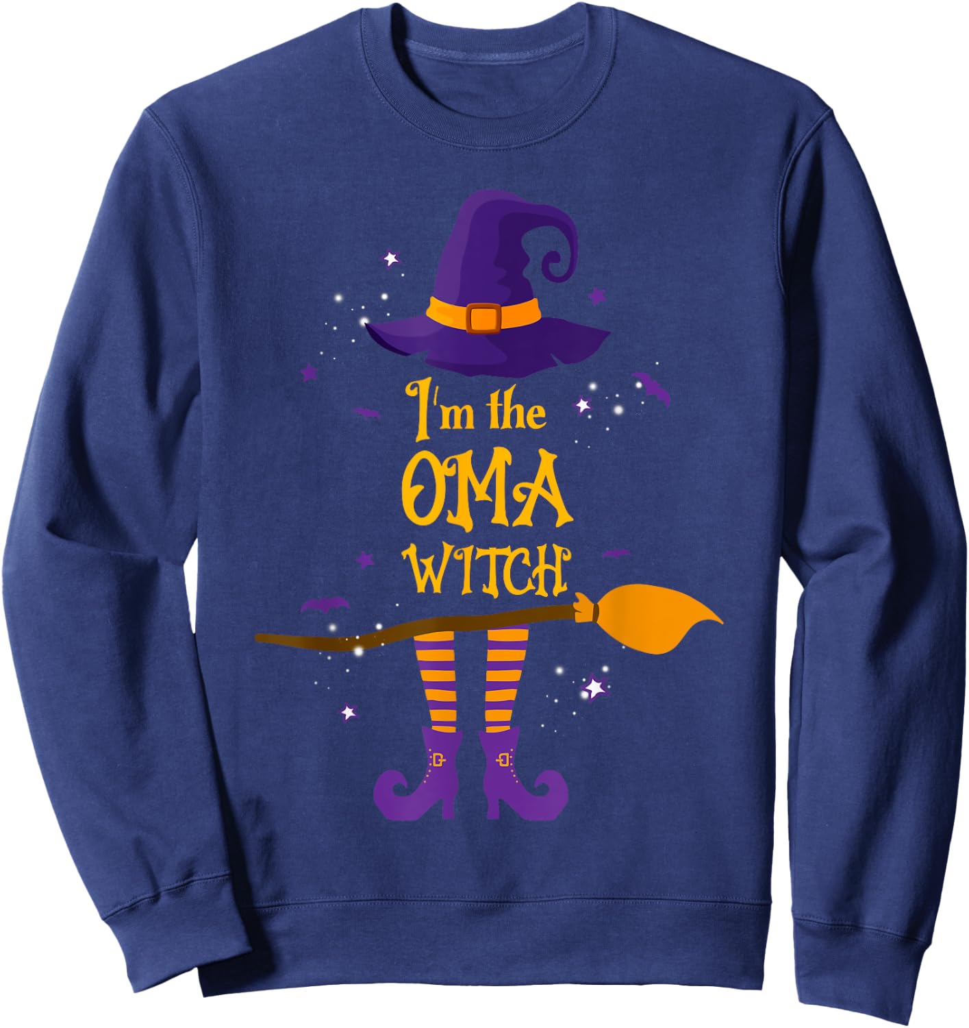 I'm The Oma Witch Costume Halloween Matching Family Sweatshirt - Sweatshirt | Navy