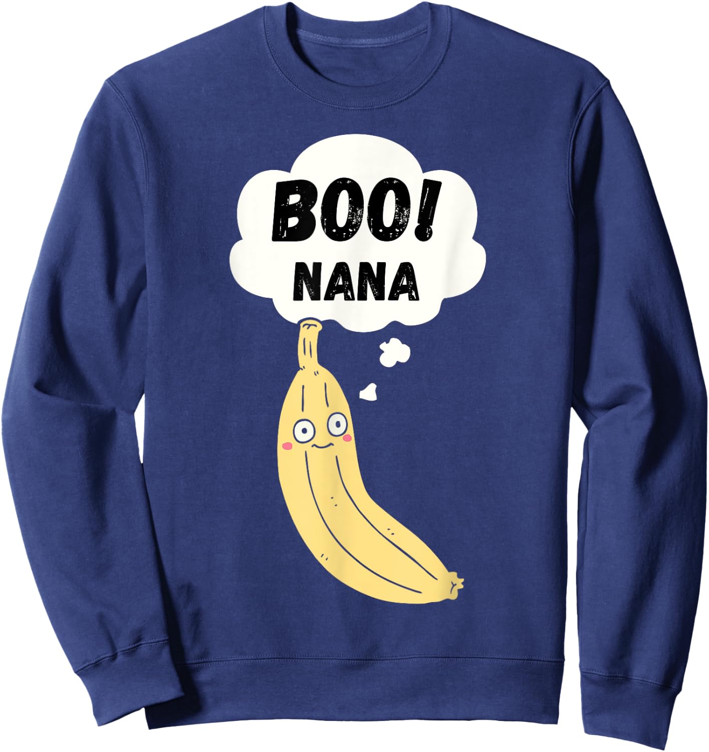 Boonana Boo-Nana Funny Halloween Costume Ghost Banana Puns Sweatshirt - Sweatshirt | Navy