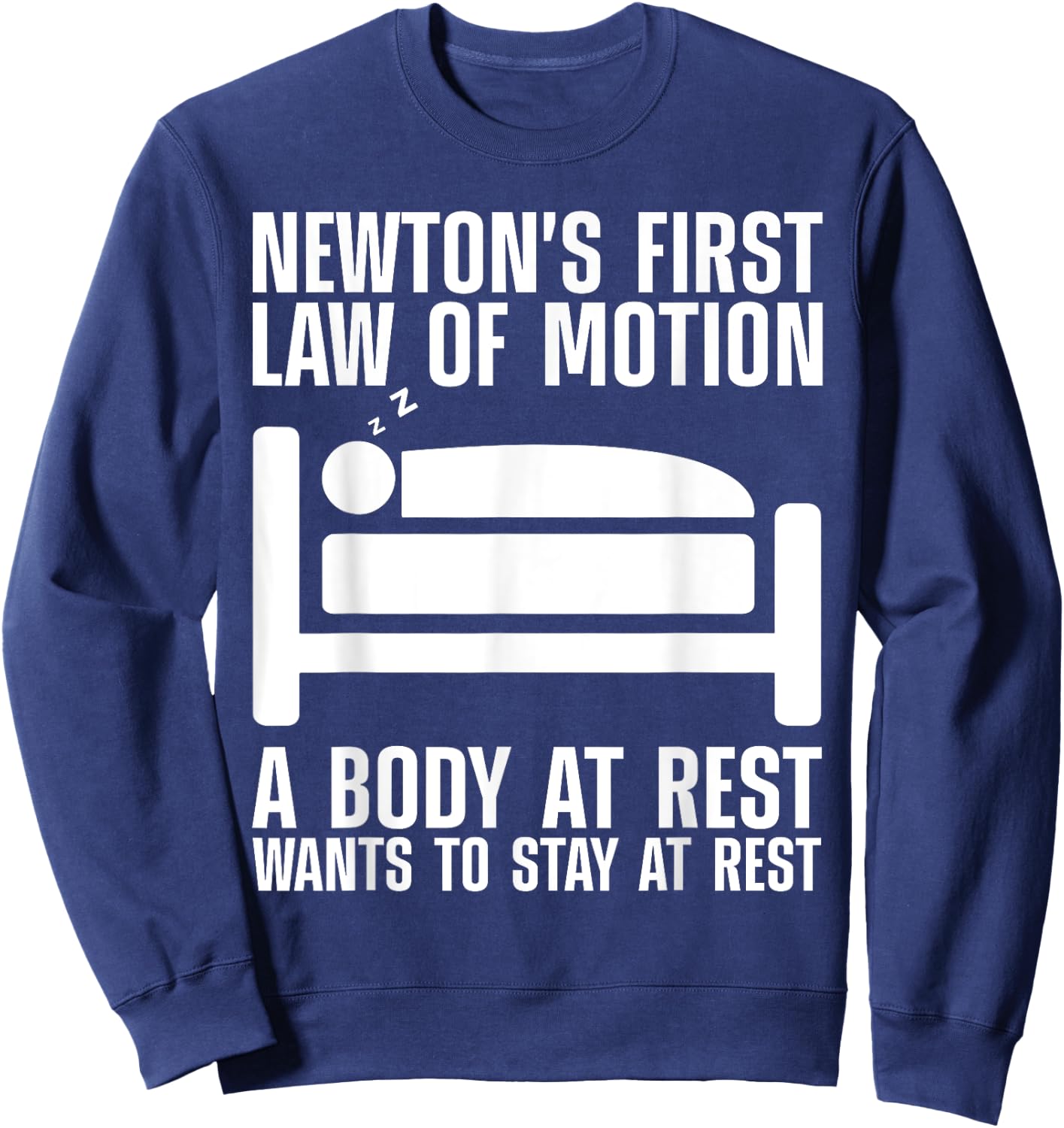 Cool Newton Law Art Women Newton Law Physics Lover Sweatshirt - Sweatshirt | Navy