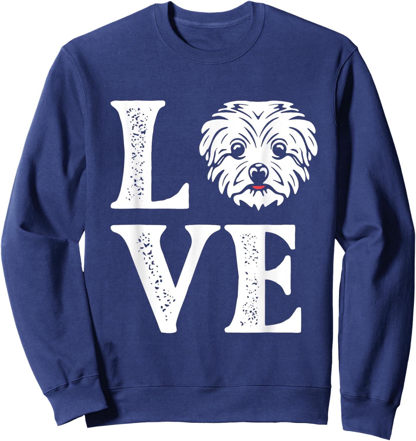 Love - Maltese Owner Puppy Lover Dog Lover Puppies Women Kids Sweatshirt - Sweatshirt | Navy