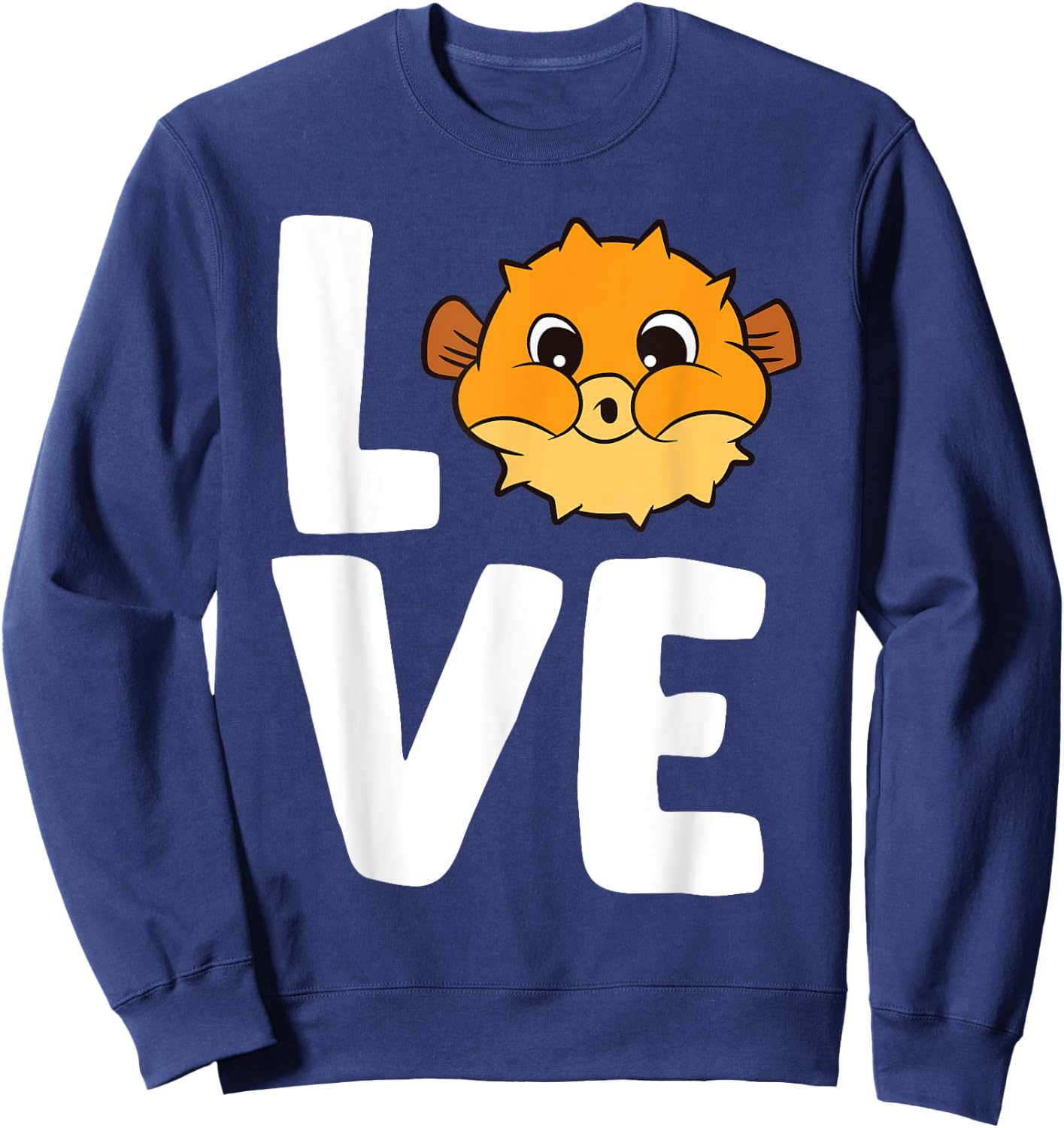 Puffer Fish Blowfish Love Pufferfish Sweatshirt - Sweatshirt | Navy