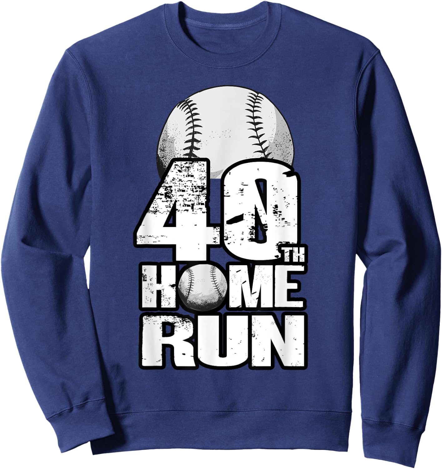 40 Years Old Vintage Baseball 40th Birthday Sweatshirt - Sweatshirt | Navy