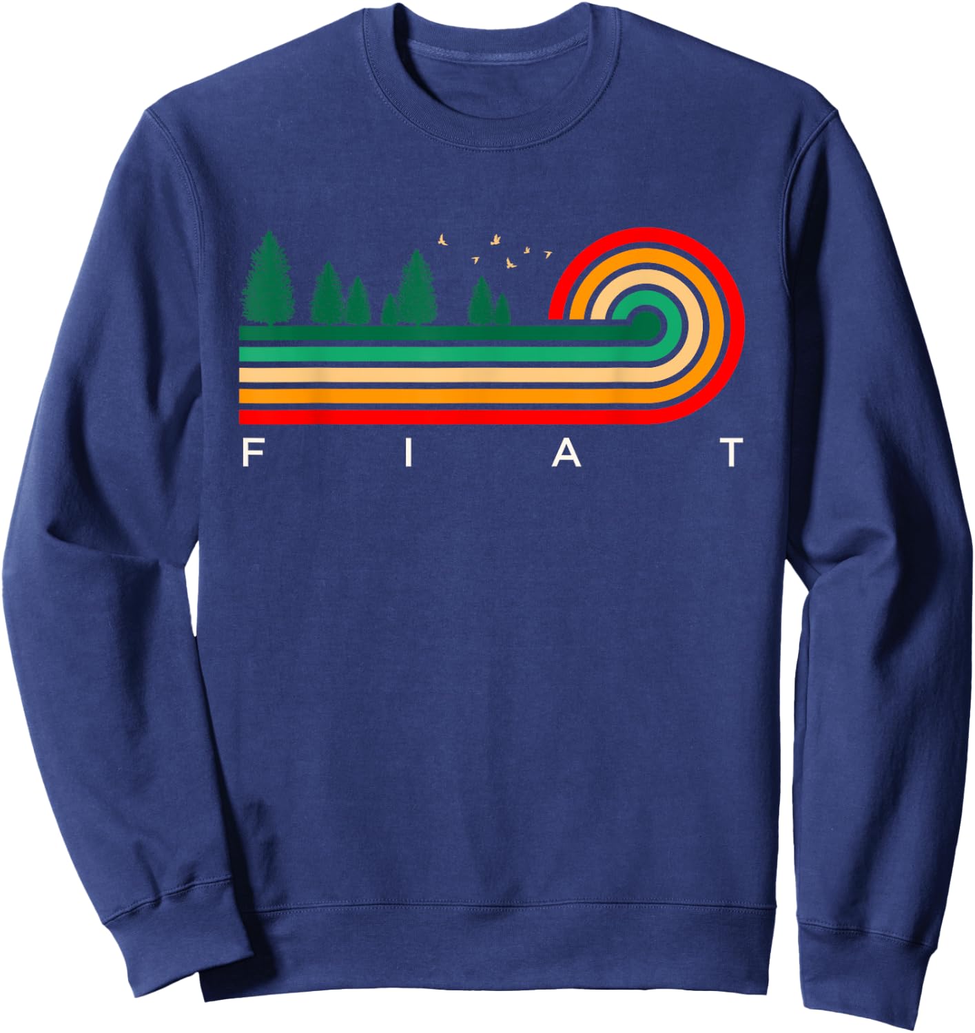 Evergreen Vintage Stripes Fiat, Kansas Sweatshirt - Sweatshirt | Navy