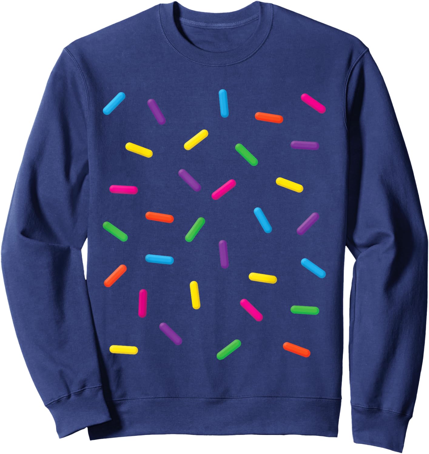 Funny Ice Cream Rainbow Sprinkles Jimmies Halloween Costume Women Kids Sweatshirt - Sweatshirt | Navy