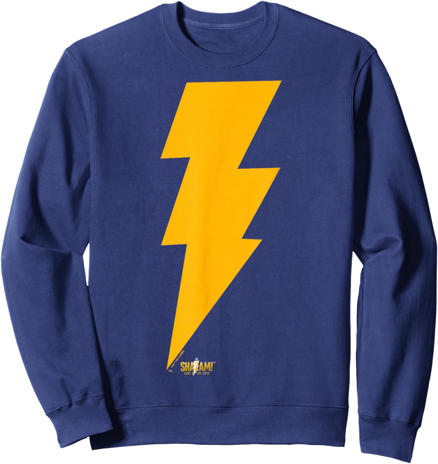 Shazam! Fury of the Gods Halloween Lightning Bolt Epic Logo Sweatshirt - Sweatshirt | Navy