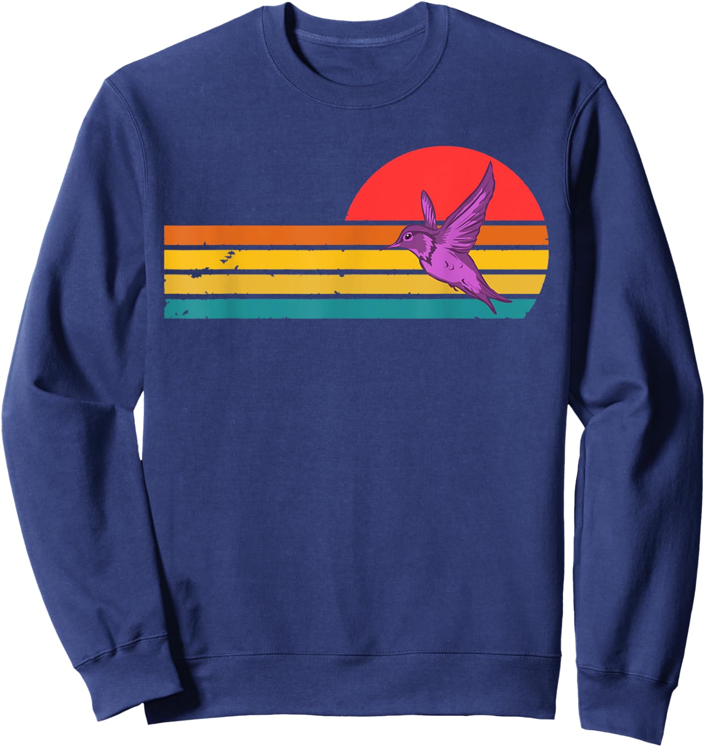 Purple Martin Bird Vintage Retro 80s Purple Martin Sweatshirt - Sweatshirt | Navy