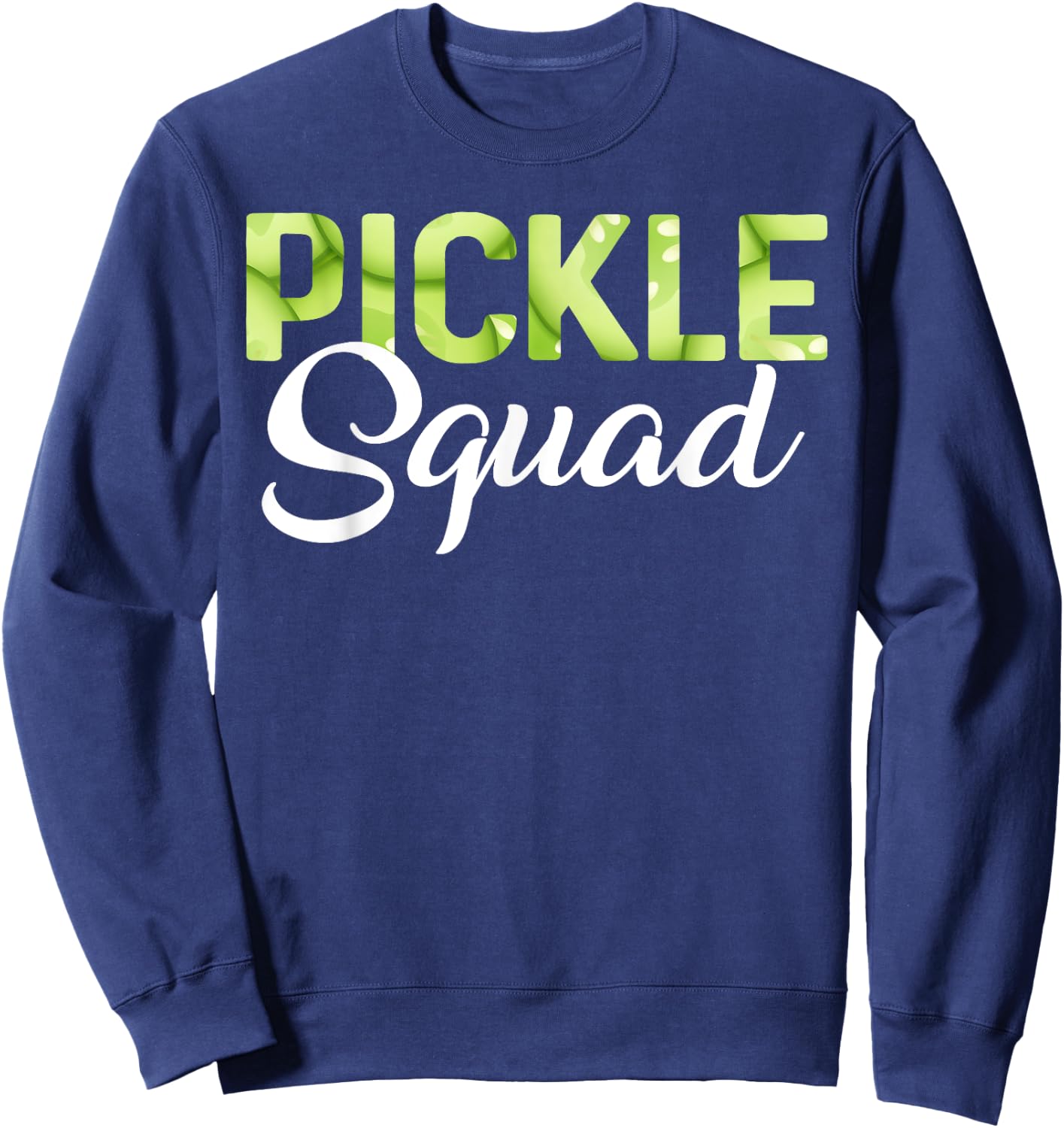 Funny Pickle Cucumber Vegan Squad Green Grocer Green Farm Sweatshirt - Sweatshirt | Navy