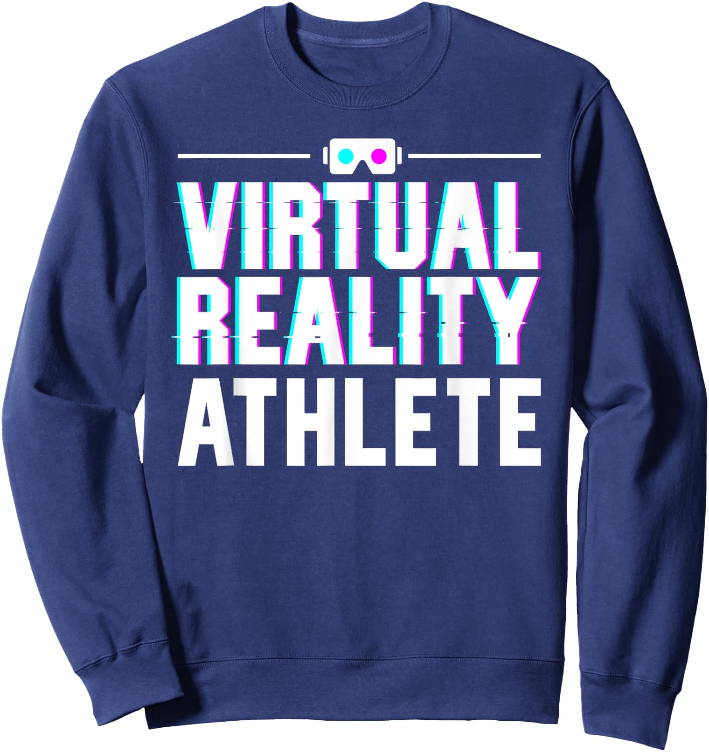 Funny Virtual Reality Athlete Design Women VR Gamer Sweatshirt - Sweatshirt | Navy