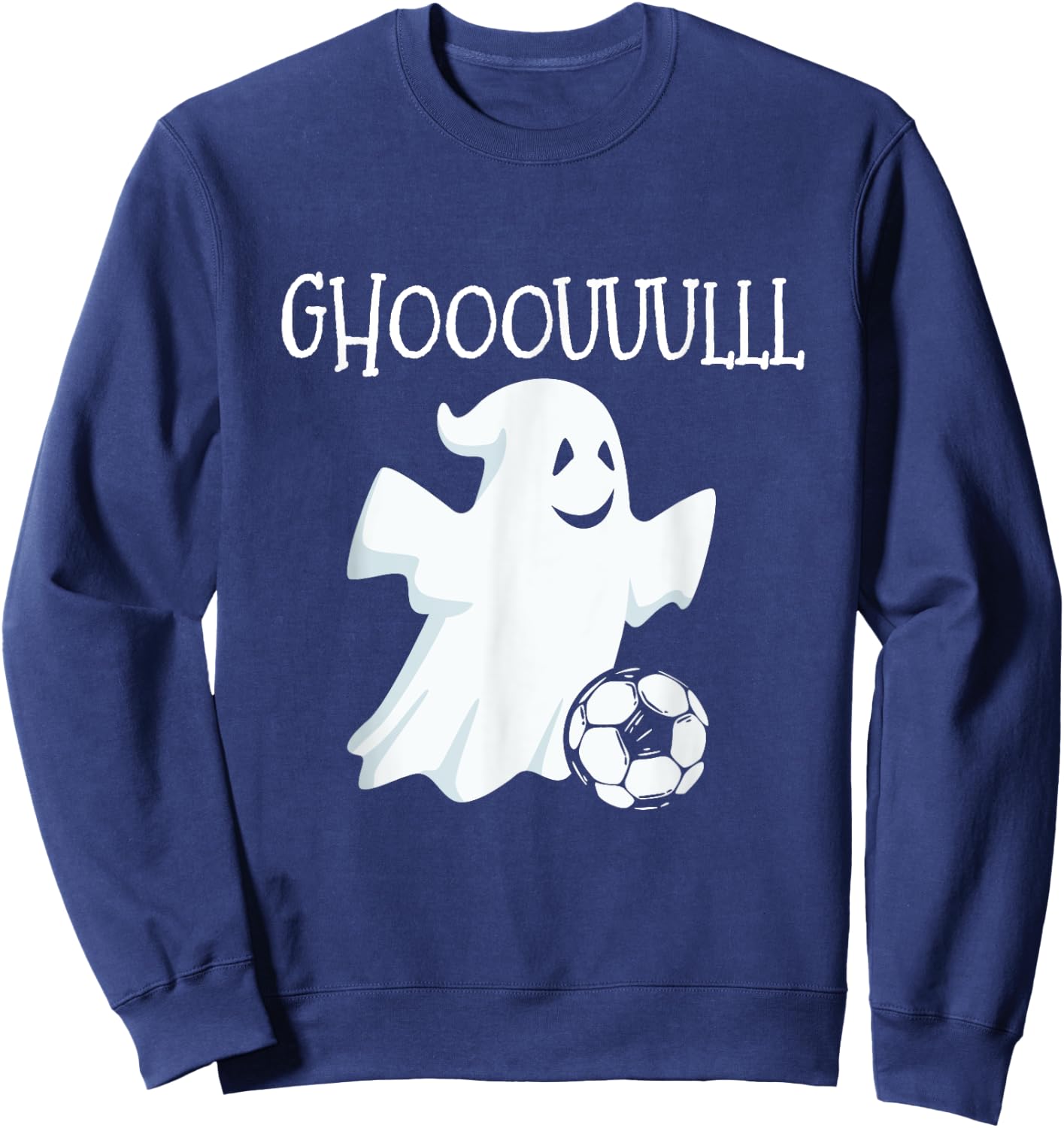 Ghost Soccer Halloween Sweatshirt - Sweatshirt | Navy