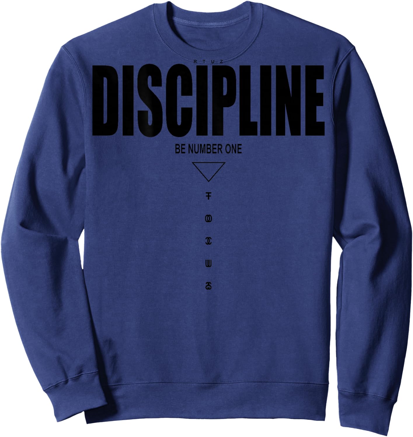 Fitness Quote Y2K Gym Training Back Print Yoga Sport Workout Sweatshirt - Sweatshirt | Navy