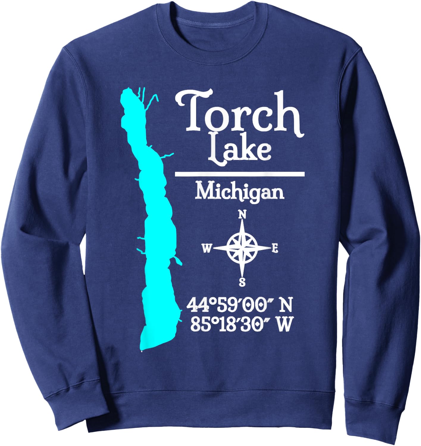 Torch Lake, Michigan Sweatshirt - Sweatshirt | Navy