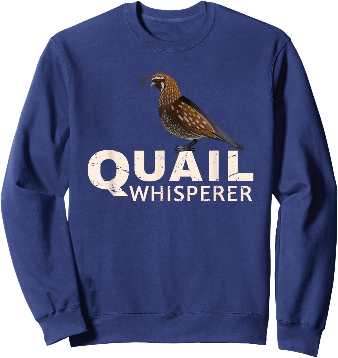 Cute Quail Design Women Kids Quail Bird Whisperer Sweatshirt - Sweatshirt | Navy