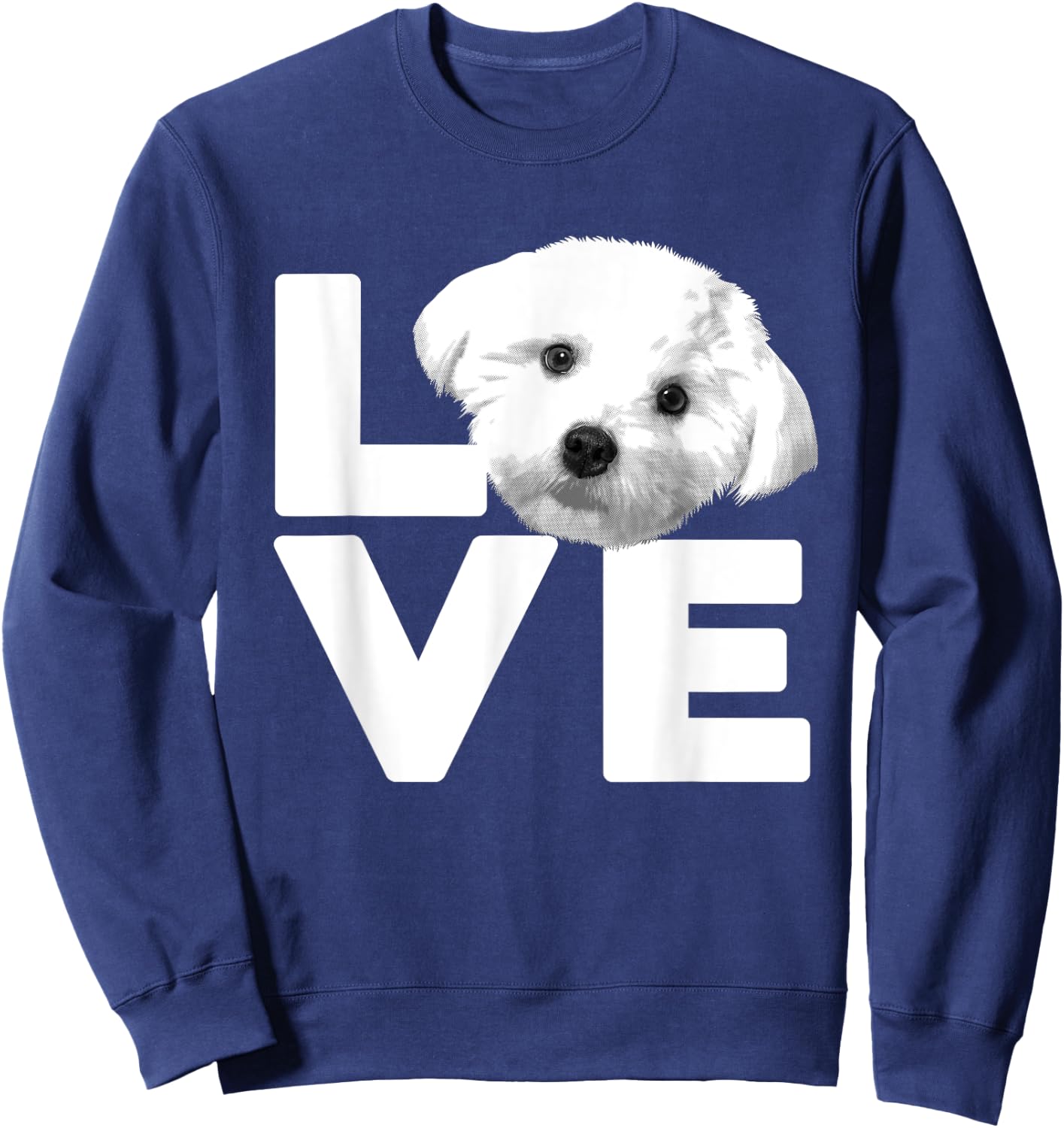 Funny Maltese Women Dog Lover Groomer Owner Puppy Sweatshirt - Sweatshirt | Navy