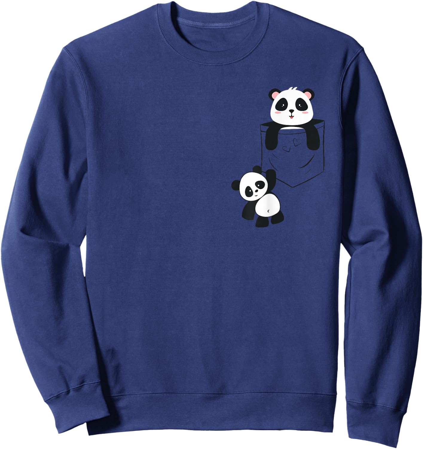 Cute Pandas in the Bag Funny Panda Lovers Baby Animal Sweatshirt - Sweatshirt | Navy