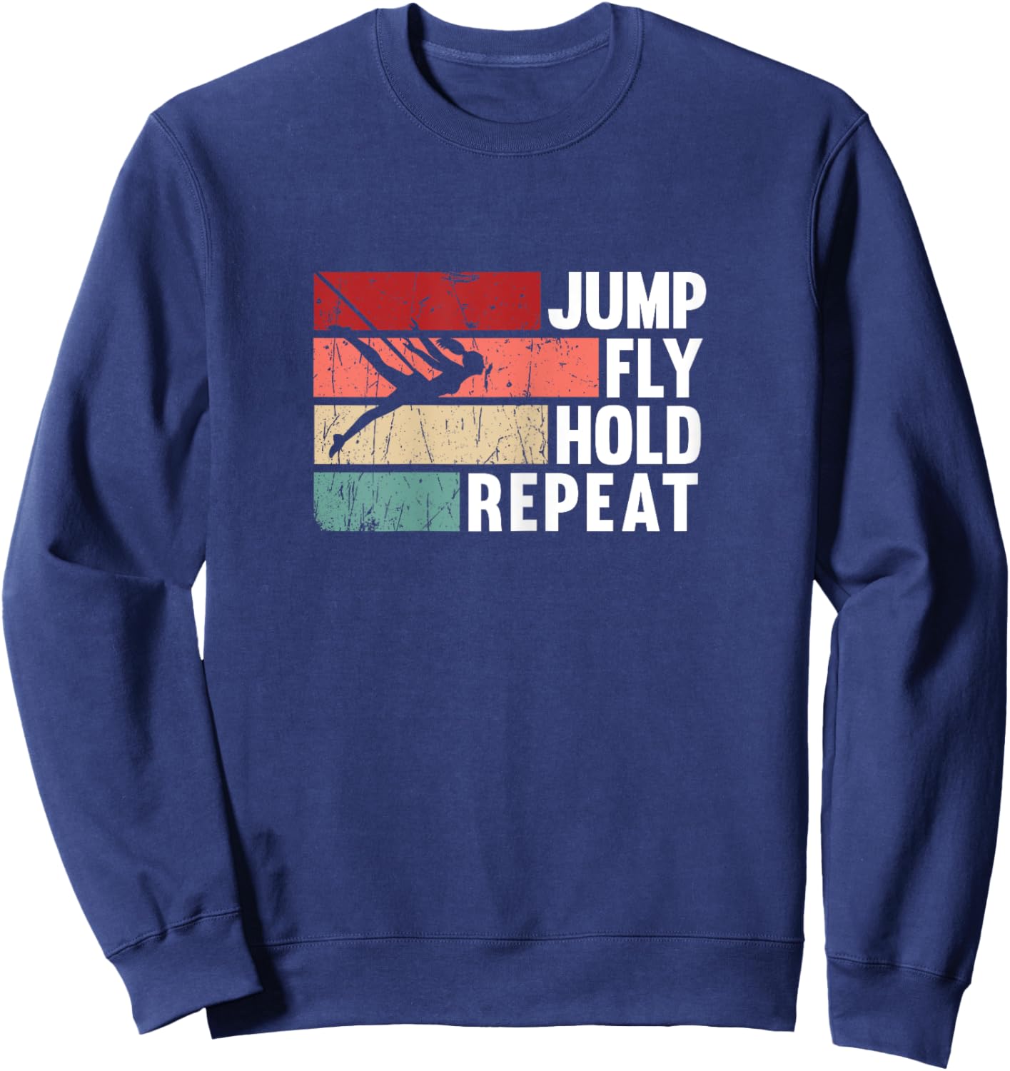 Bungee Fitness Equipment Jump Fly Sling Workout Sweatshirt - Sweatshirt | Navy