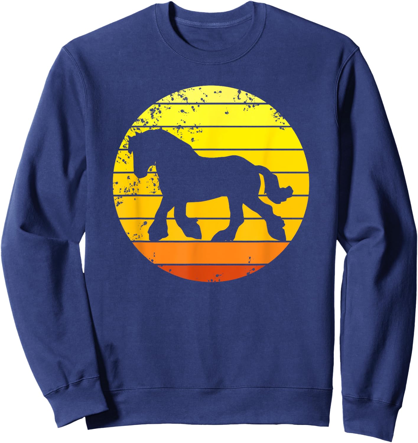 Clydesdale Clydesdales Draft Horse Retro Sweatshirt - Sweatshirt | Navy