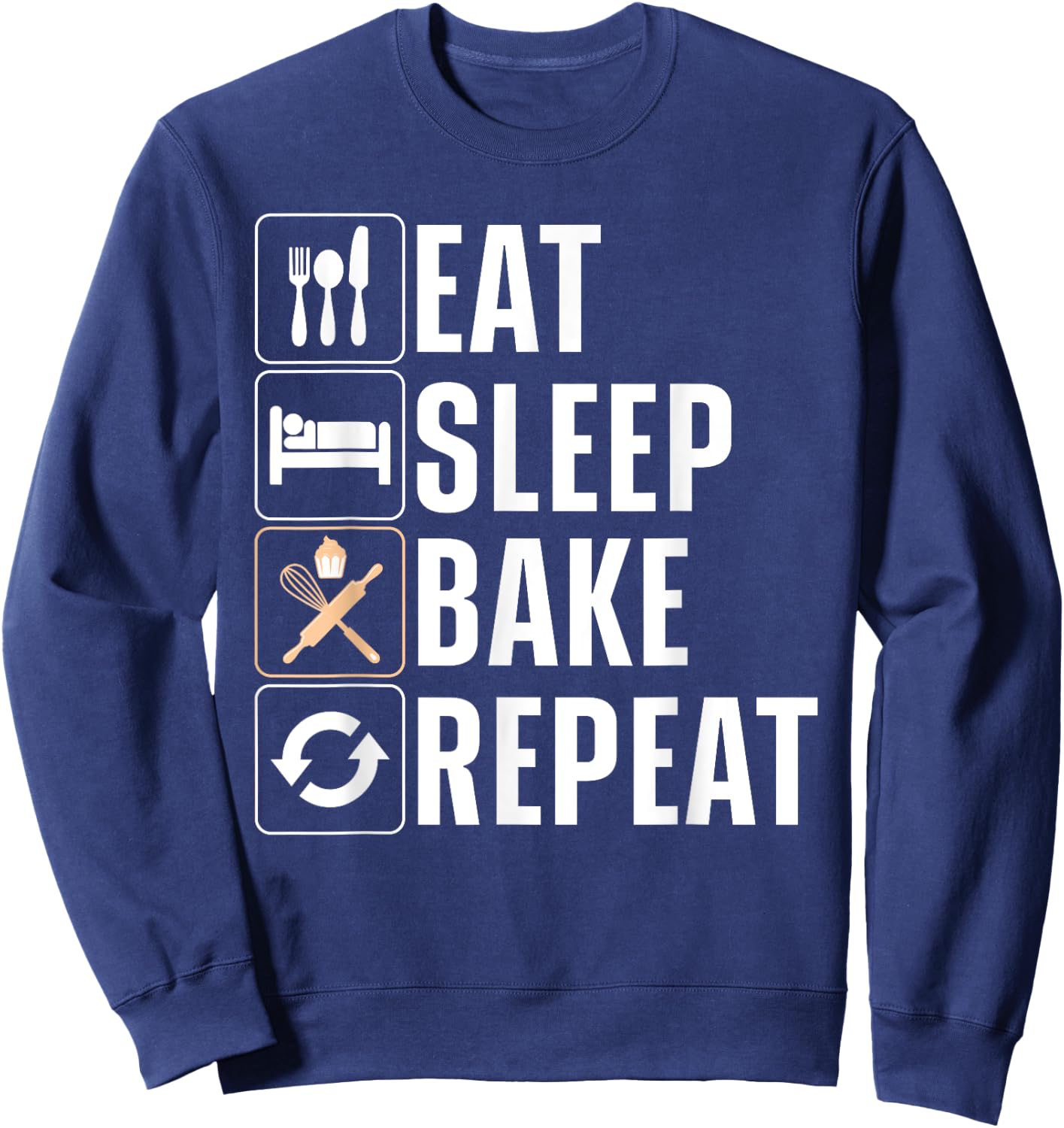 Funny Baking Women Baker Pastry Chef Cupcake Bread Sweatshirt - Sweatshirt | Navy