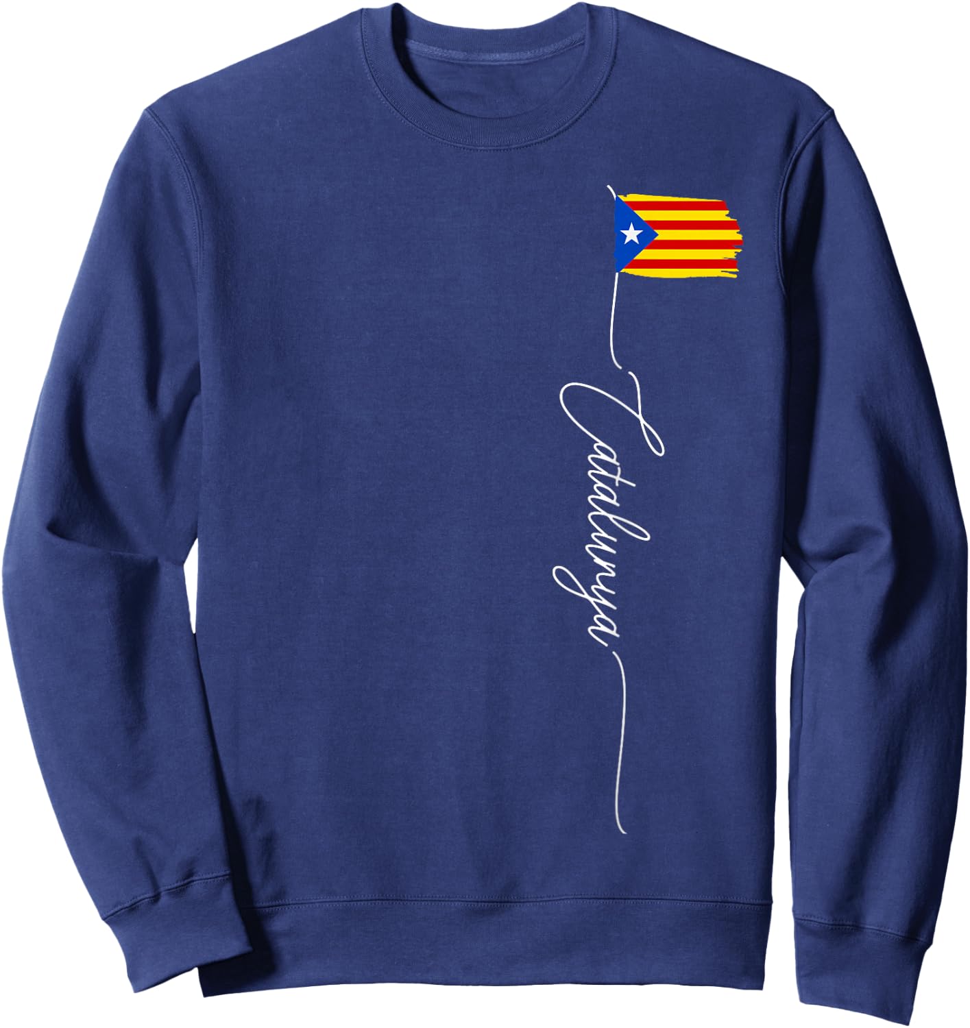 Catalonia, Bandera de Catalunya, Catalonian Flag Sweatshirt - Sweatshirt | Navy