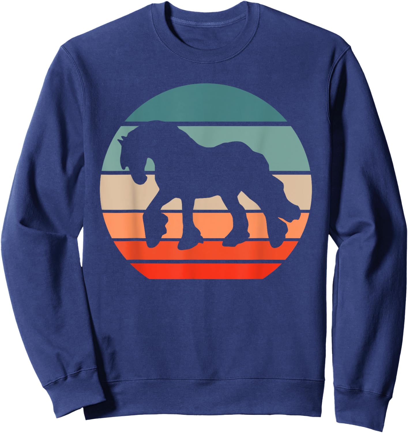 Shire Horse Draft Horses Coldblood Draught Retro Sweatshirt - Sweatshirt | Navy